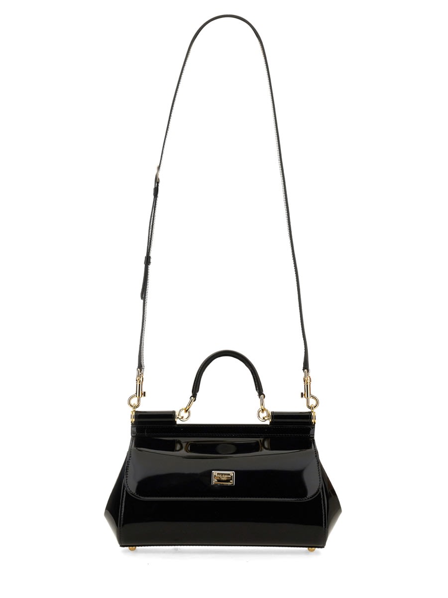 Shop Dolce & Gabbana Elongated Sicily Handbag In Black