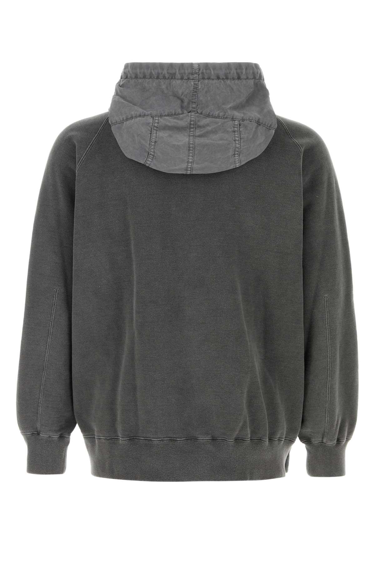 Shop Sacai Dark Grey Cotton Sweatshirt In Black