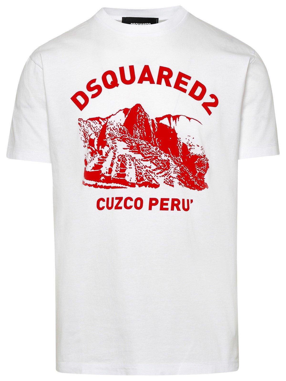 Dsquared2 Logo Printed Round Neck T-shirt