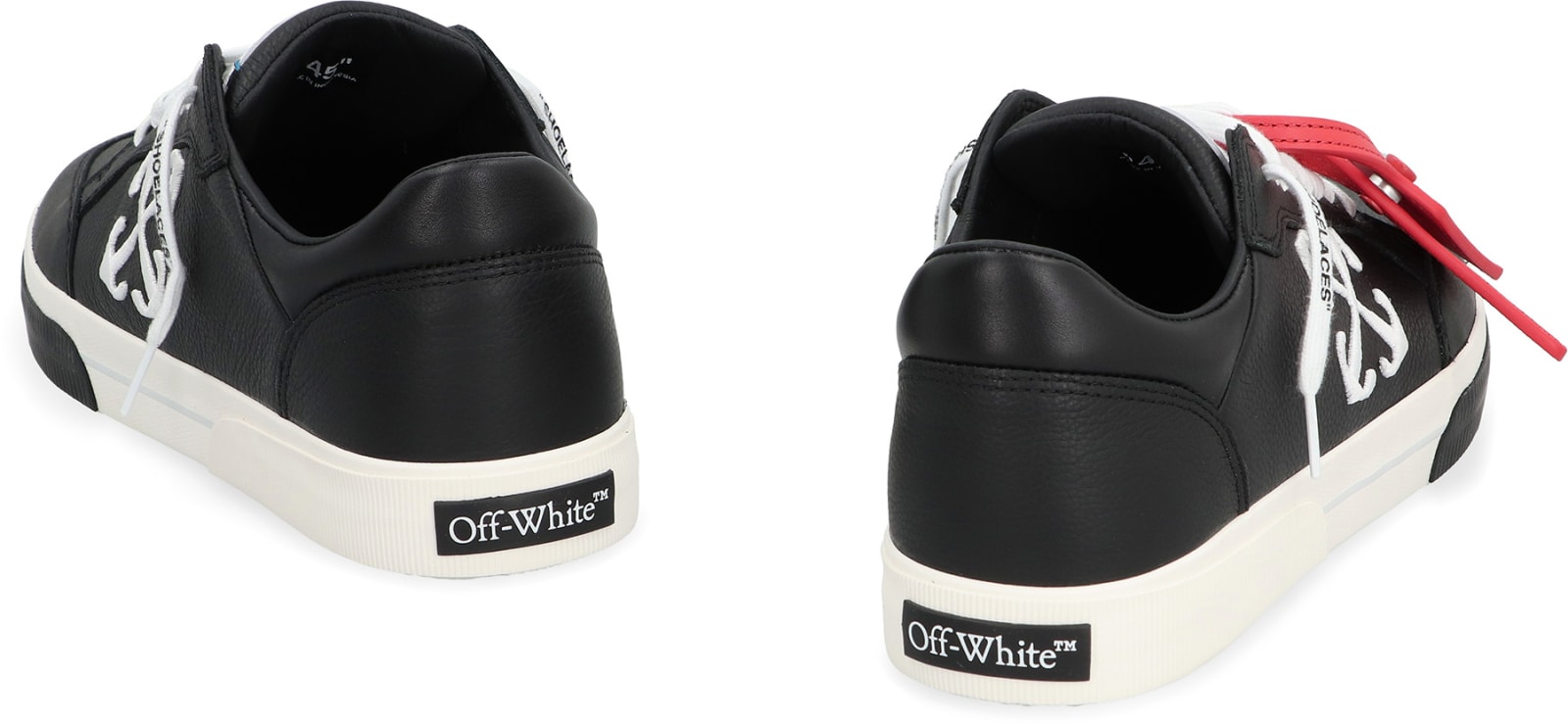 Shop Off-white New Vulcanized Leather Low-top Sneakers In Black/white