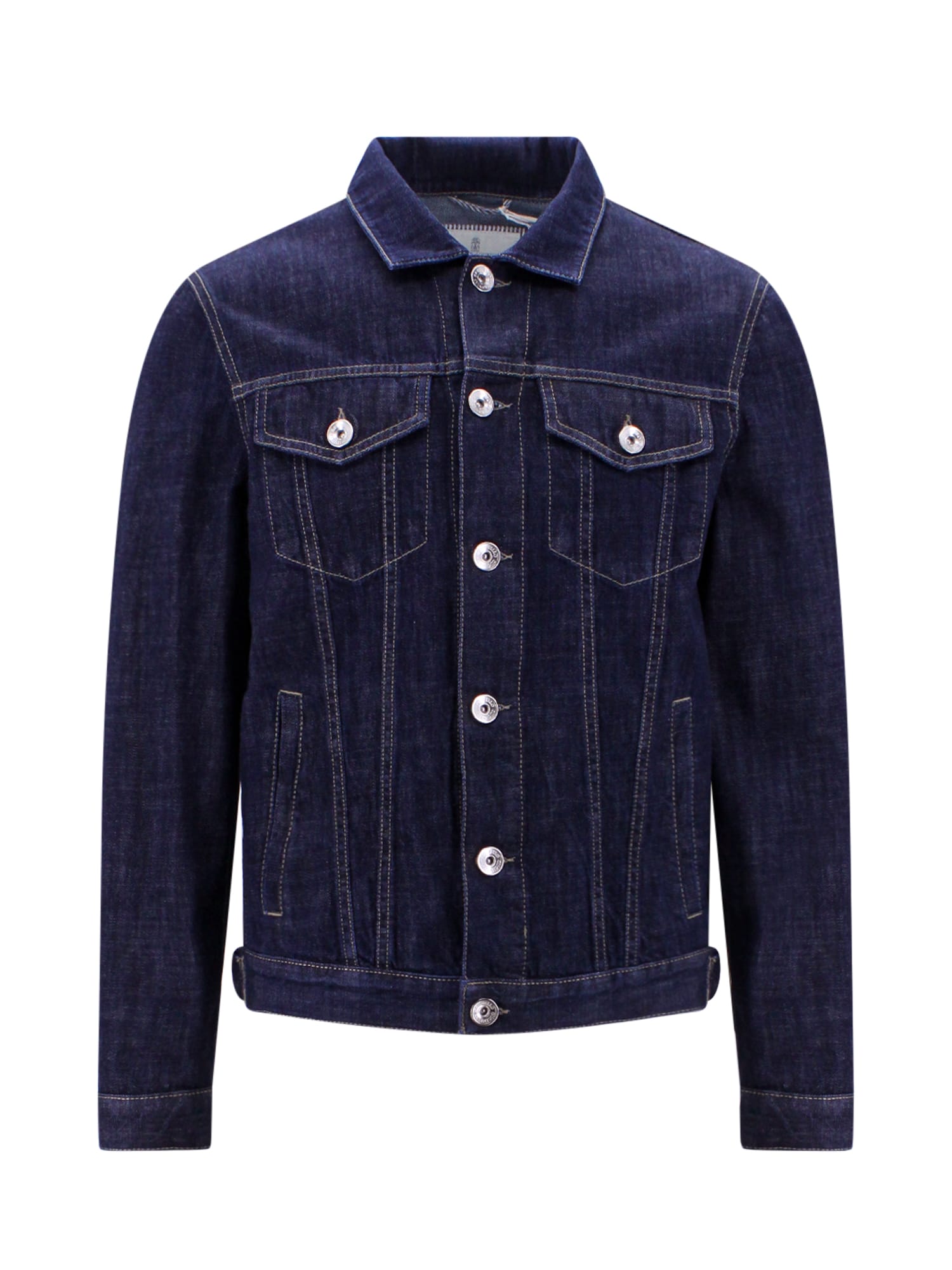 Brunello Cucinelli Four-pockets Denim Jacket In Blue