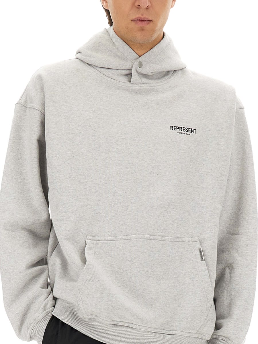 Represent Man Sweatshirt Grey Size M Cotton In Gray