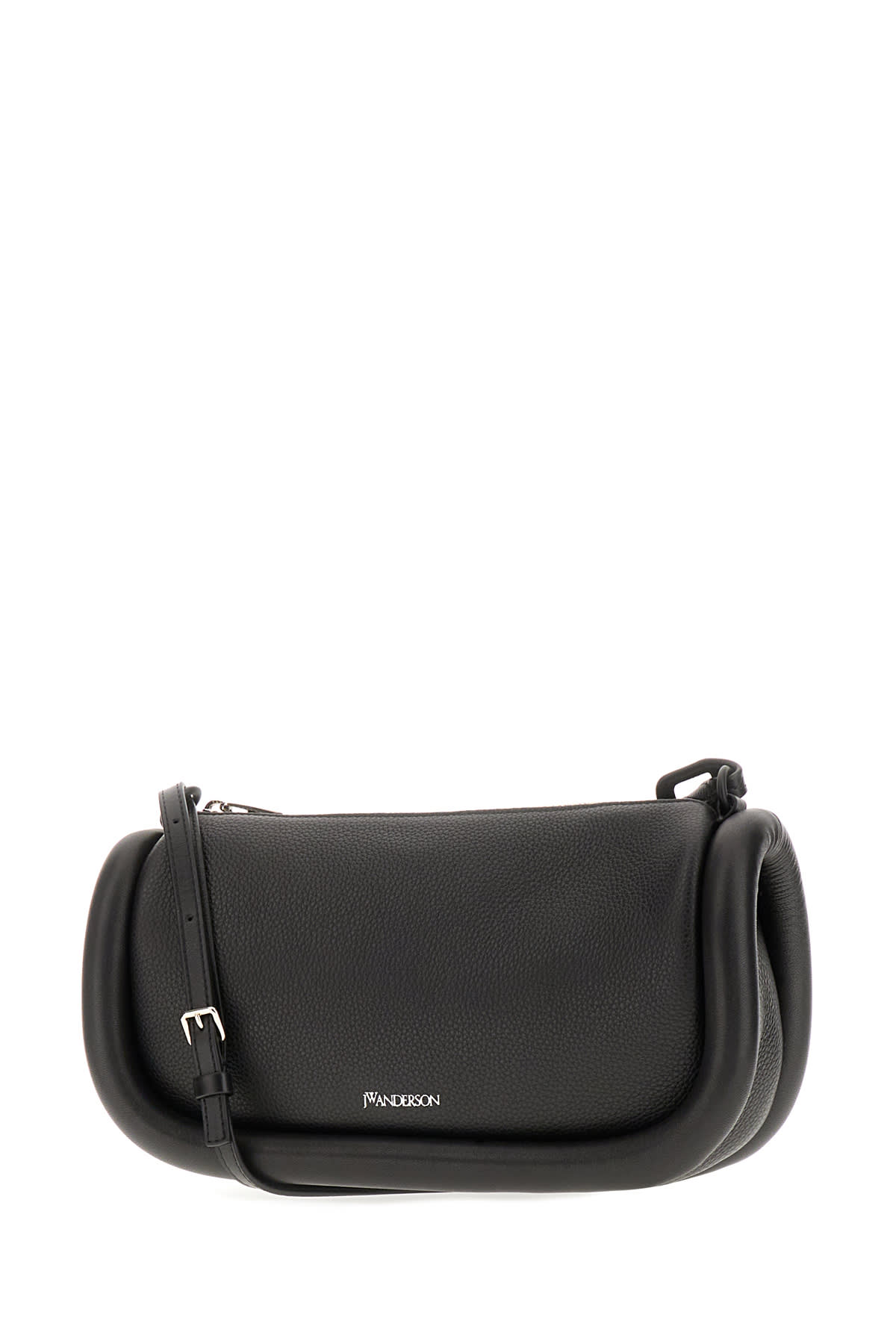 Shop Jw Anderson Black Leather Bumper-15 Crossbody Bag In 999