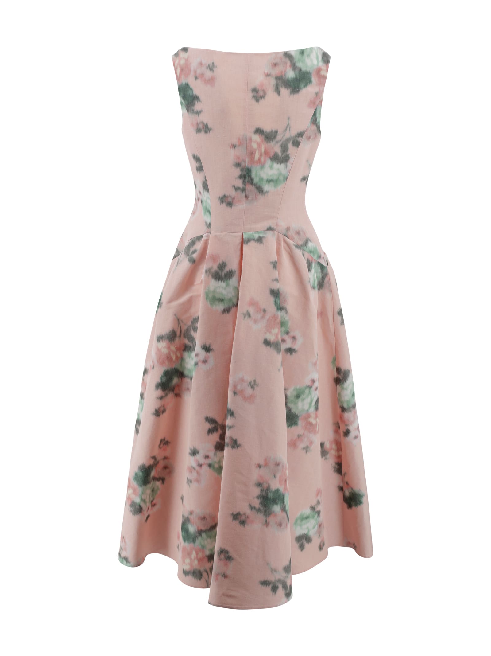 Shop Philosophy Di Lorenzo Serafini Square Neckline Dress In Pink