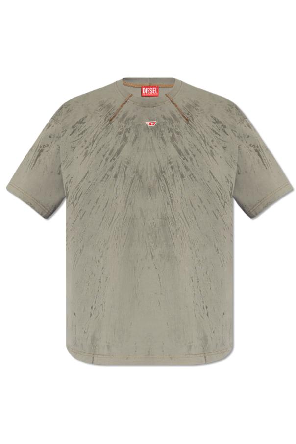 Diesel T-cos T-shirt With Logo In Gray