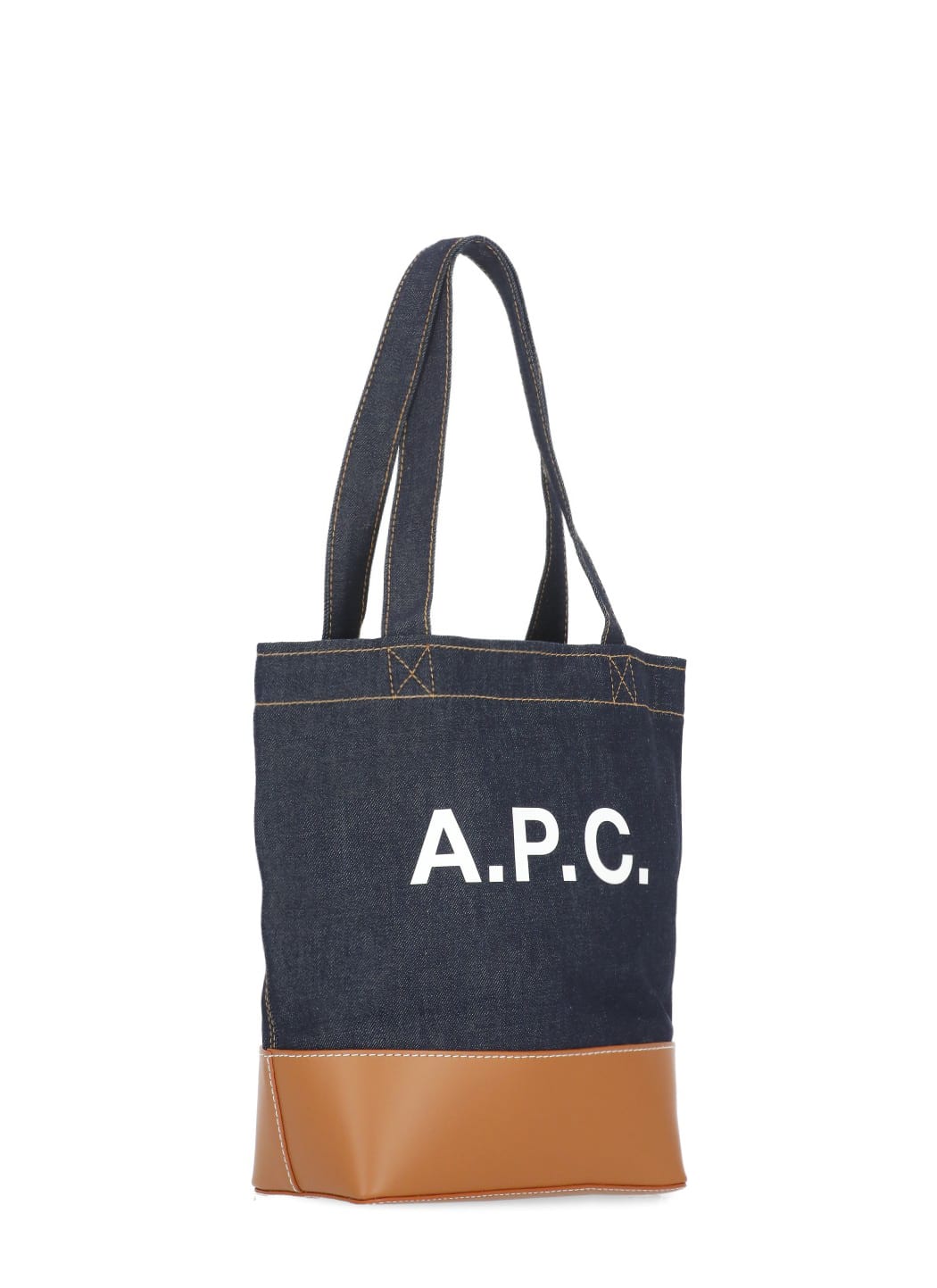 Apc A.p.c. Axel Small Denim Tote Bag In Blue