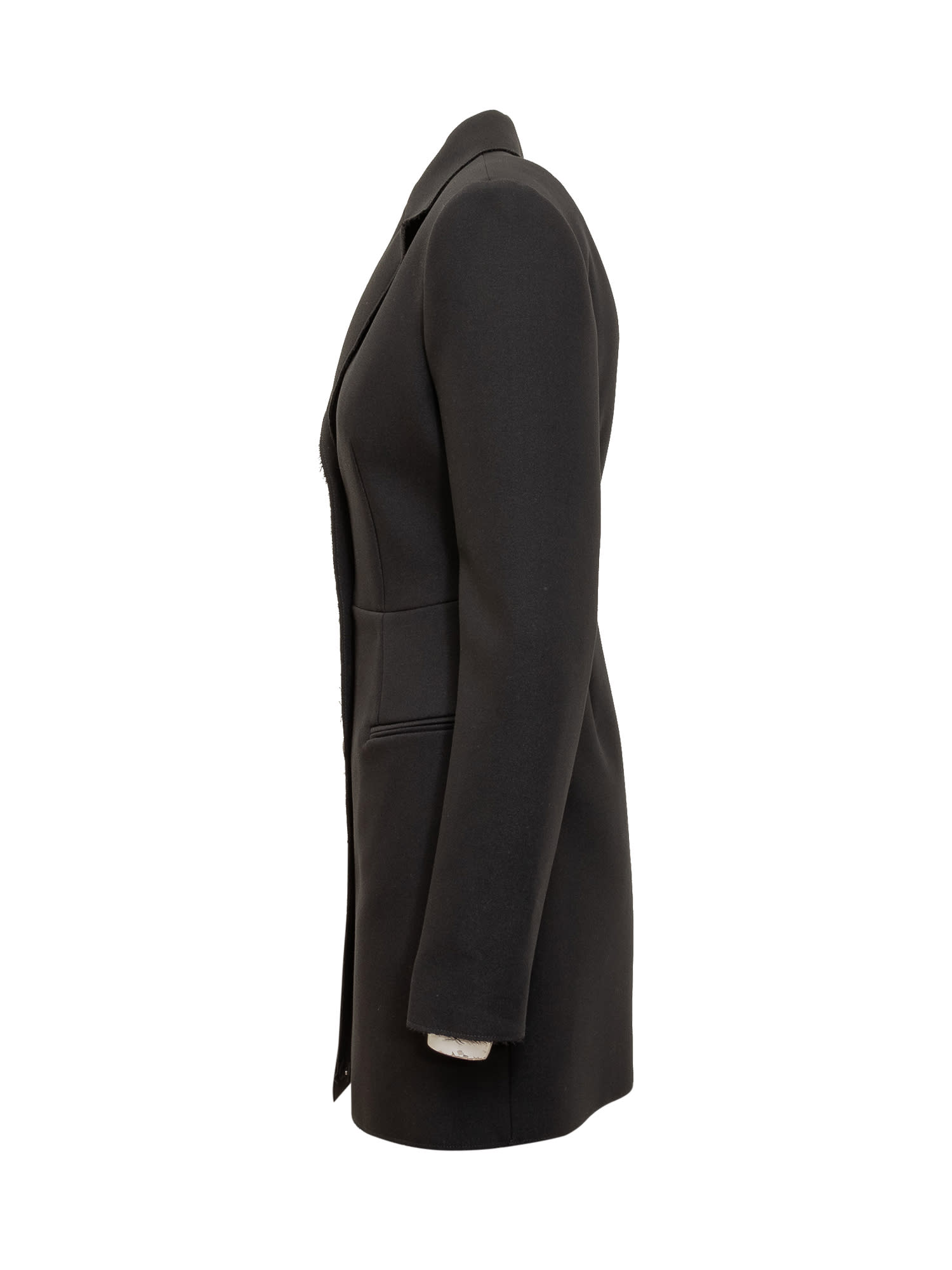 Shop Msgm Single-breasted Coat In Black