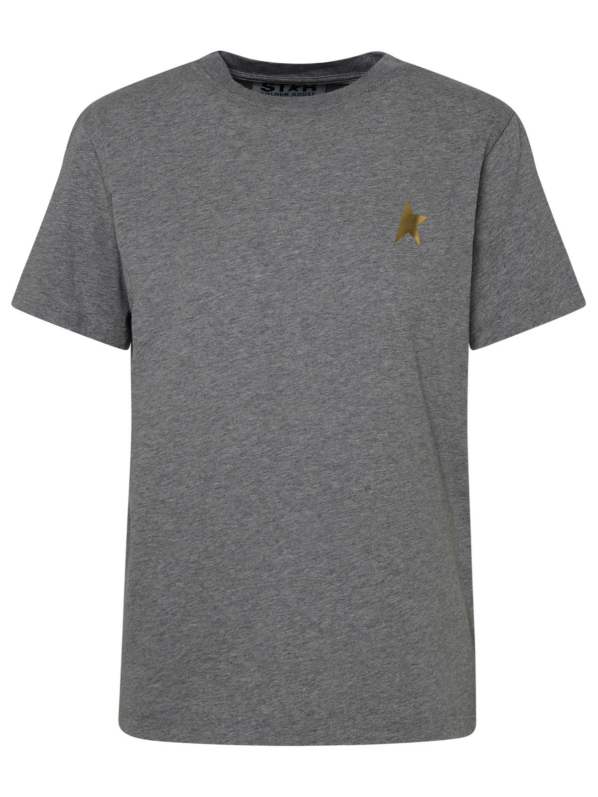 Shop Golden Goose Grey Cotton Star T-shirt