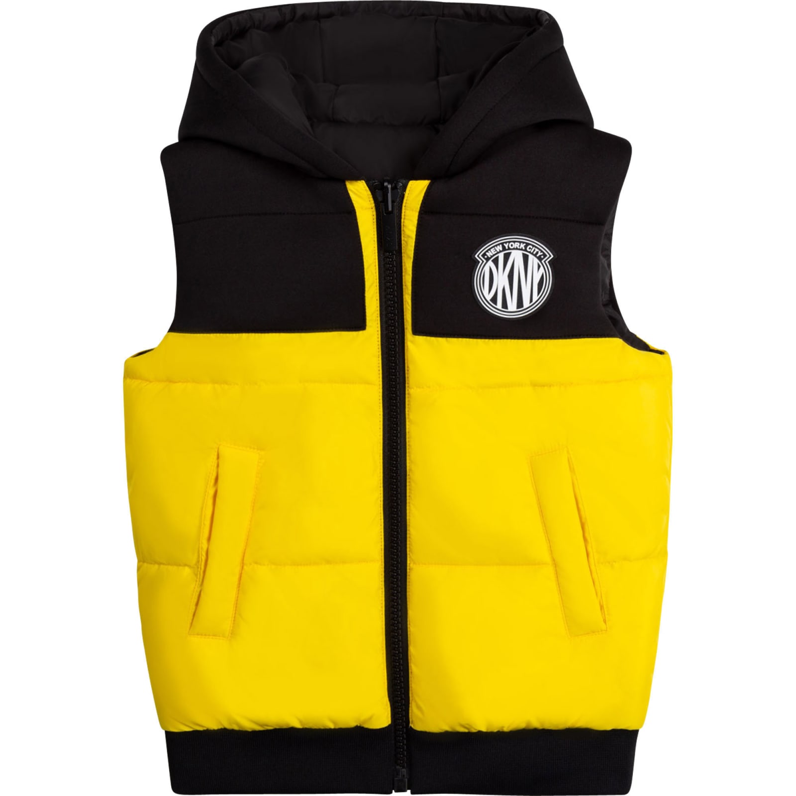 DKNY Reversible Vest With Hood