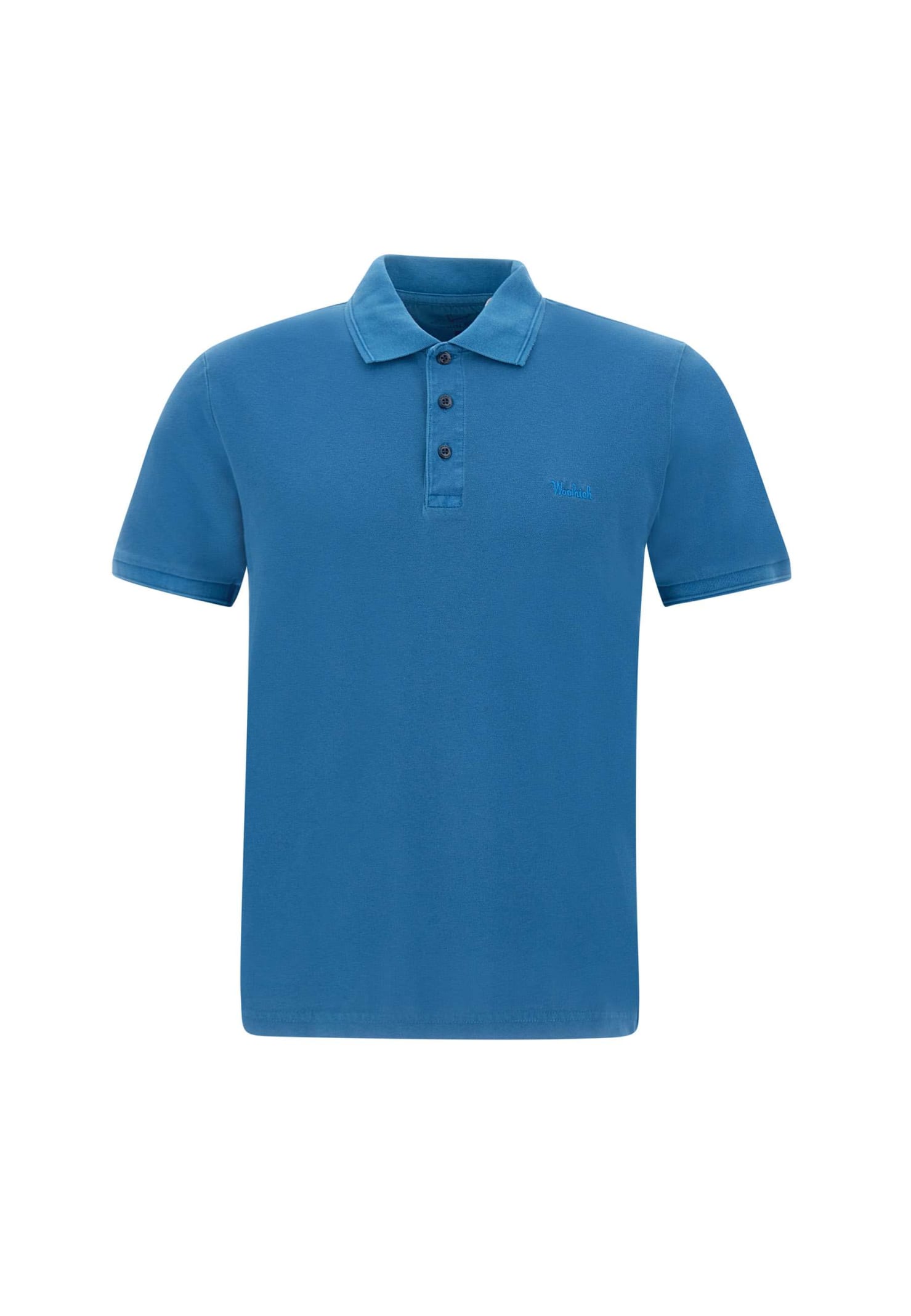 Shop Woolrich Mackinack Cotton Piquet Polo Shirt In Blue