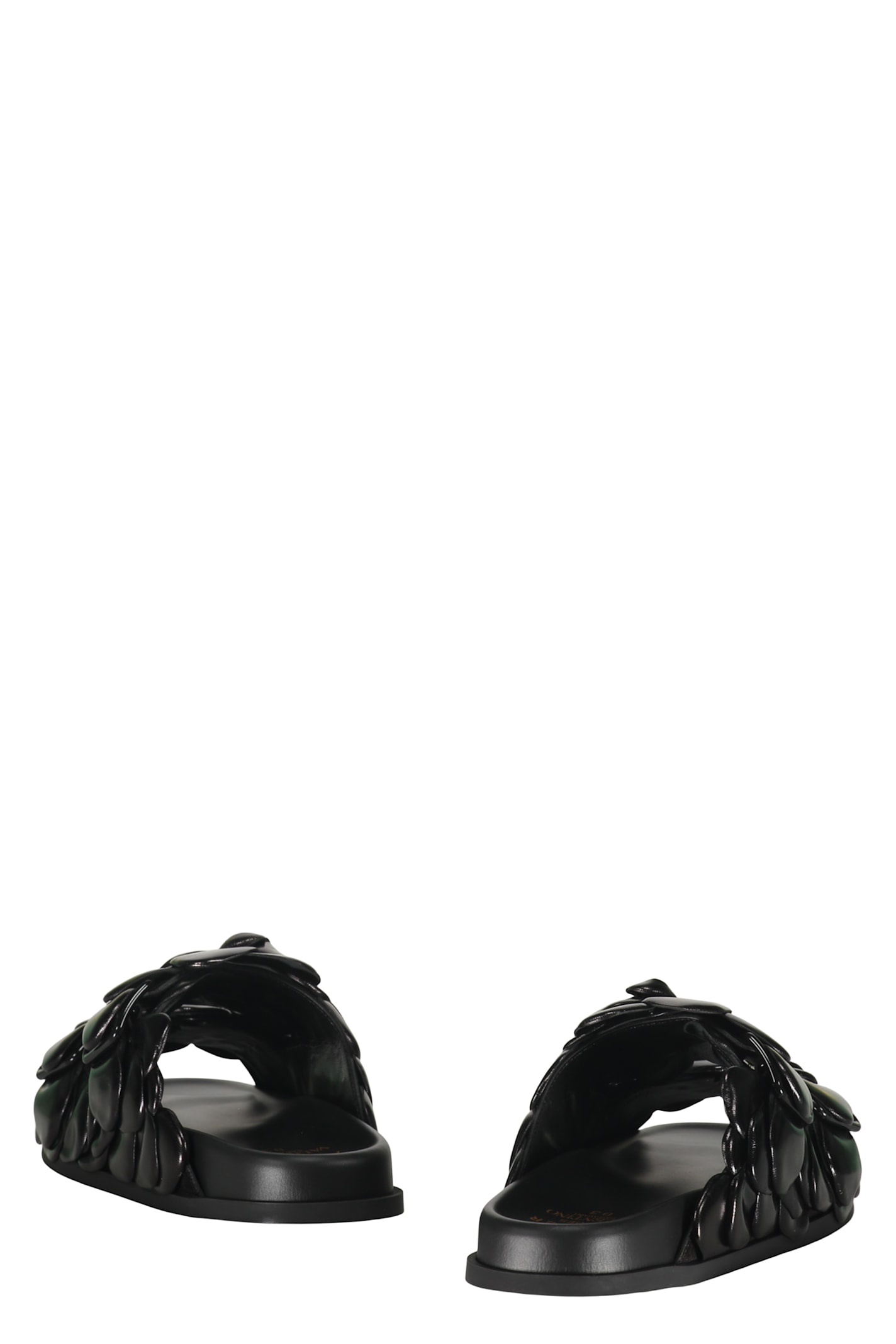 Valentino Elegant Black Mules With Braided Details In Black