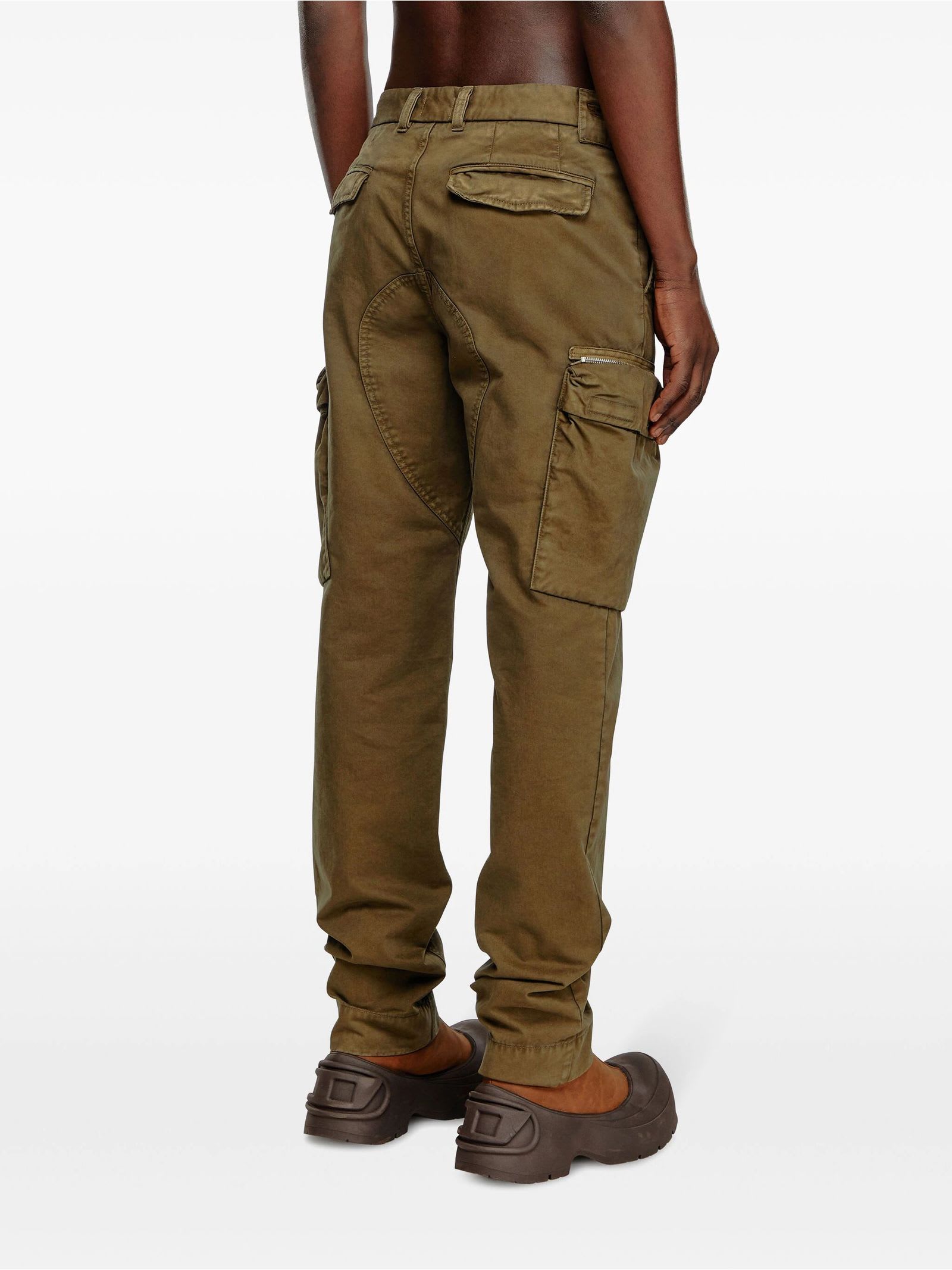 Shop Diesel Trousers Green