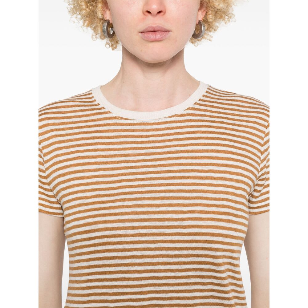 Frame Striped T-shirt In Pink