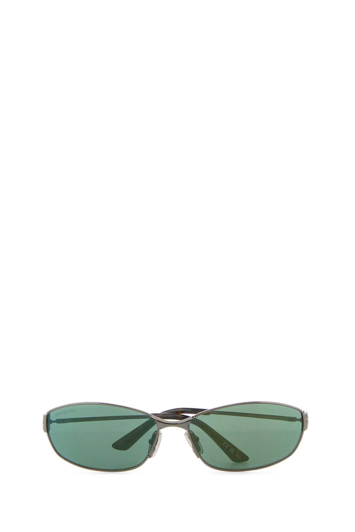 Shop Balenciaga Silver Metal Mercury Oval Sunglasses In Mirrorpetrol