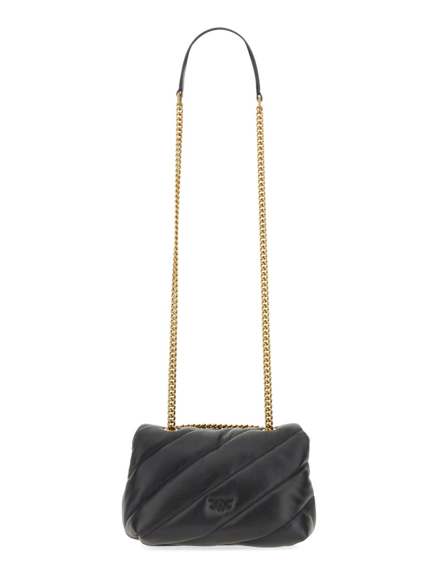 Shop Pinko Love Puff Mini Bag In Black