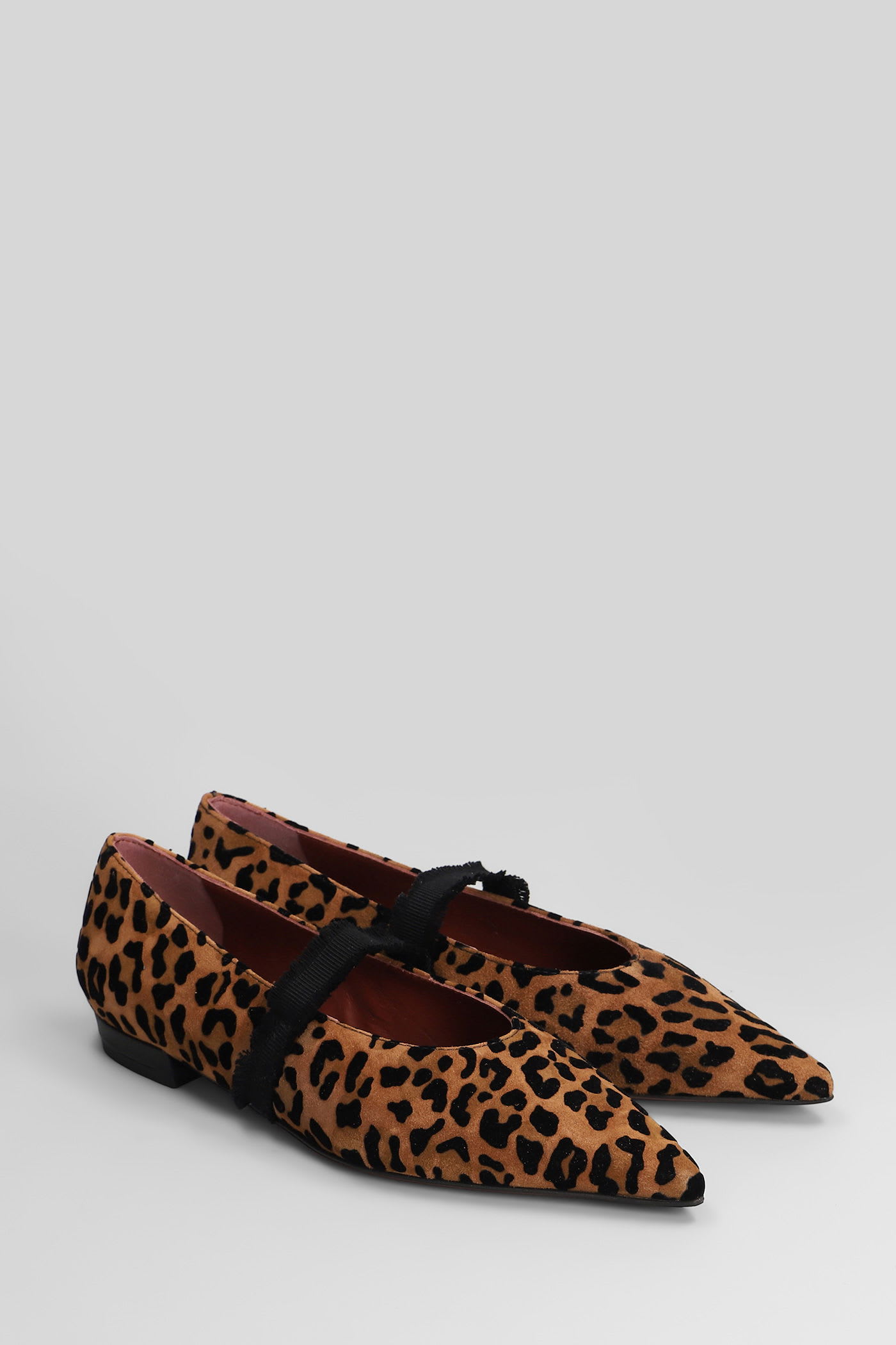 Roberto Festa Elior Ballet Flats In Animalier Suede In Animal Print