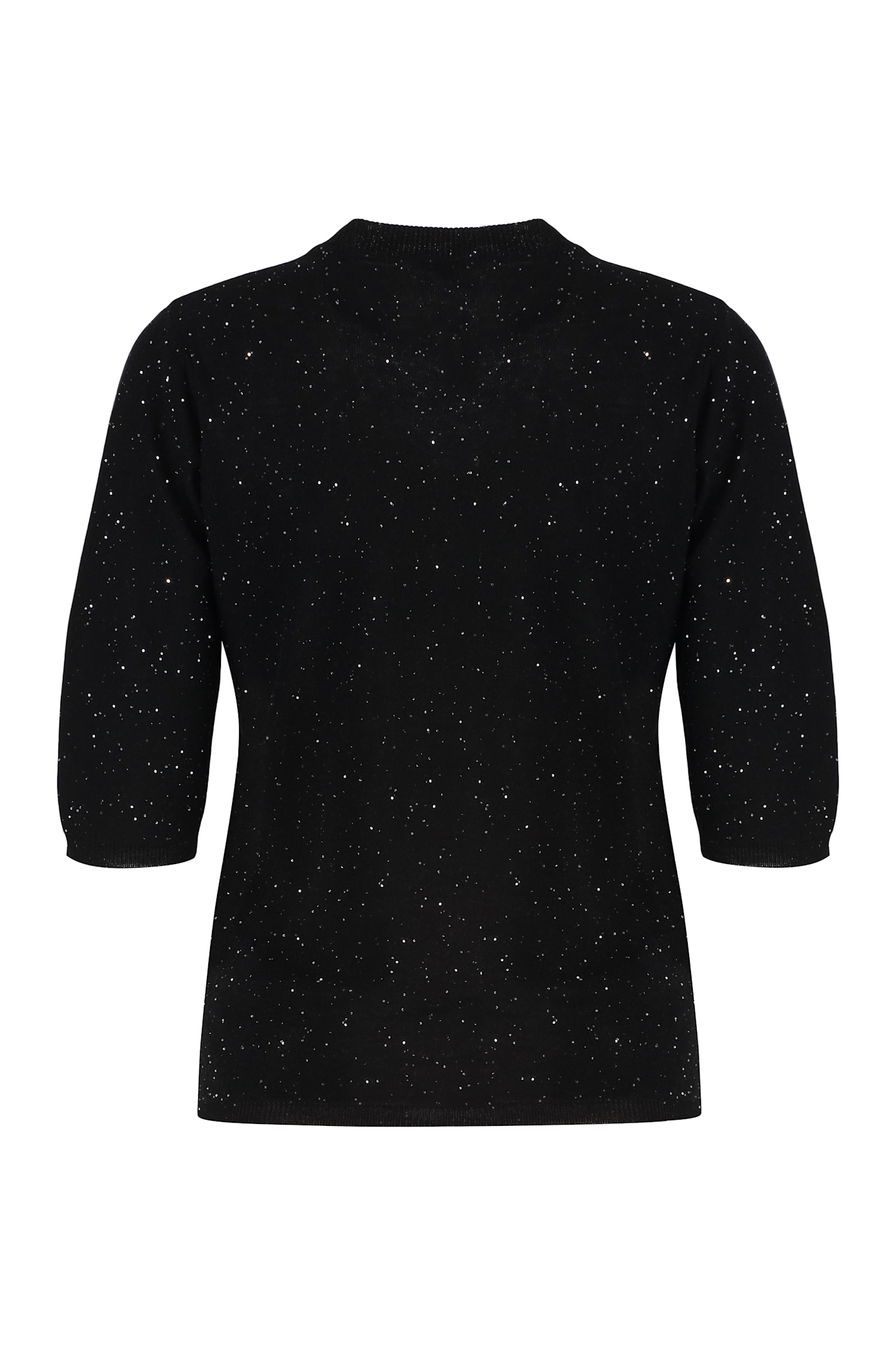 Fabiana Filippi Sequin Embellished Knitted Sweater In Black