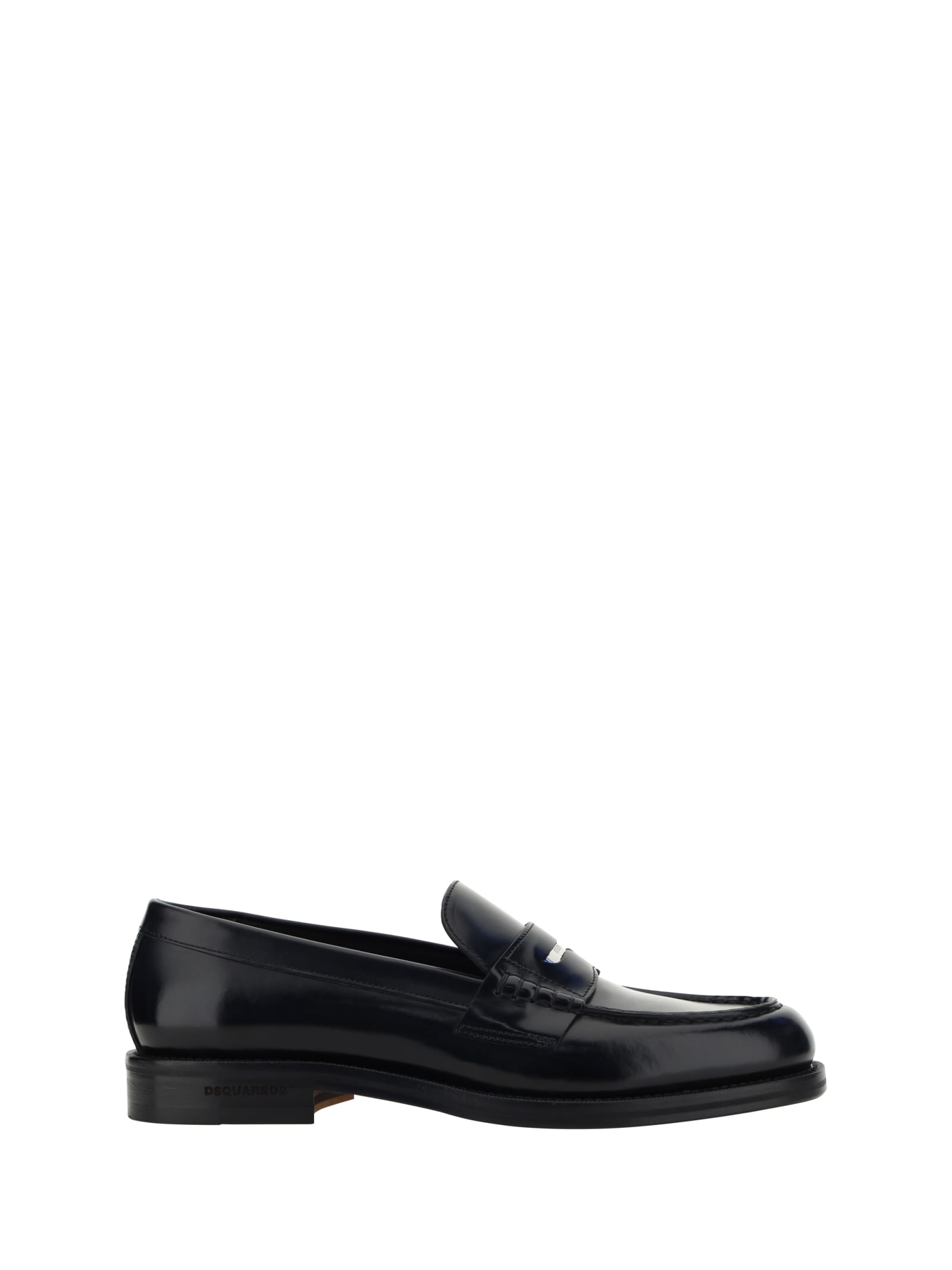 Shop Dsquared2 Loafers In Nero