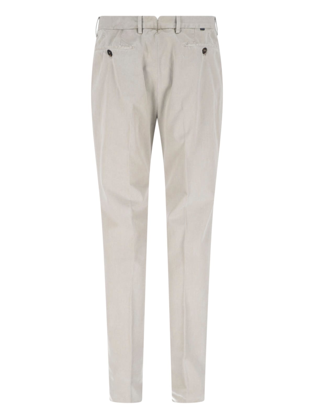 Incotex High-waisted Beige Chino Pants With Straight Leg Design In Beige