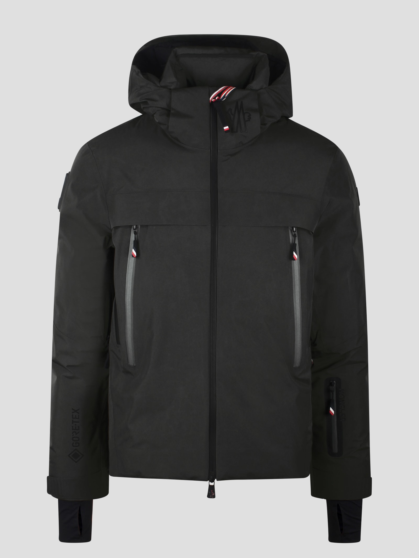 Shop Moncler Balmhorn Hooded Jacket In Black