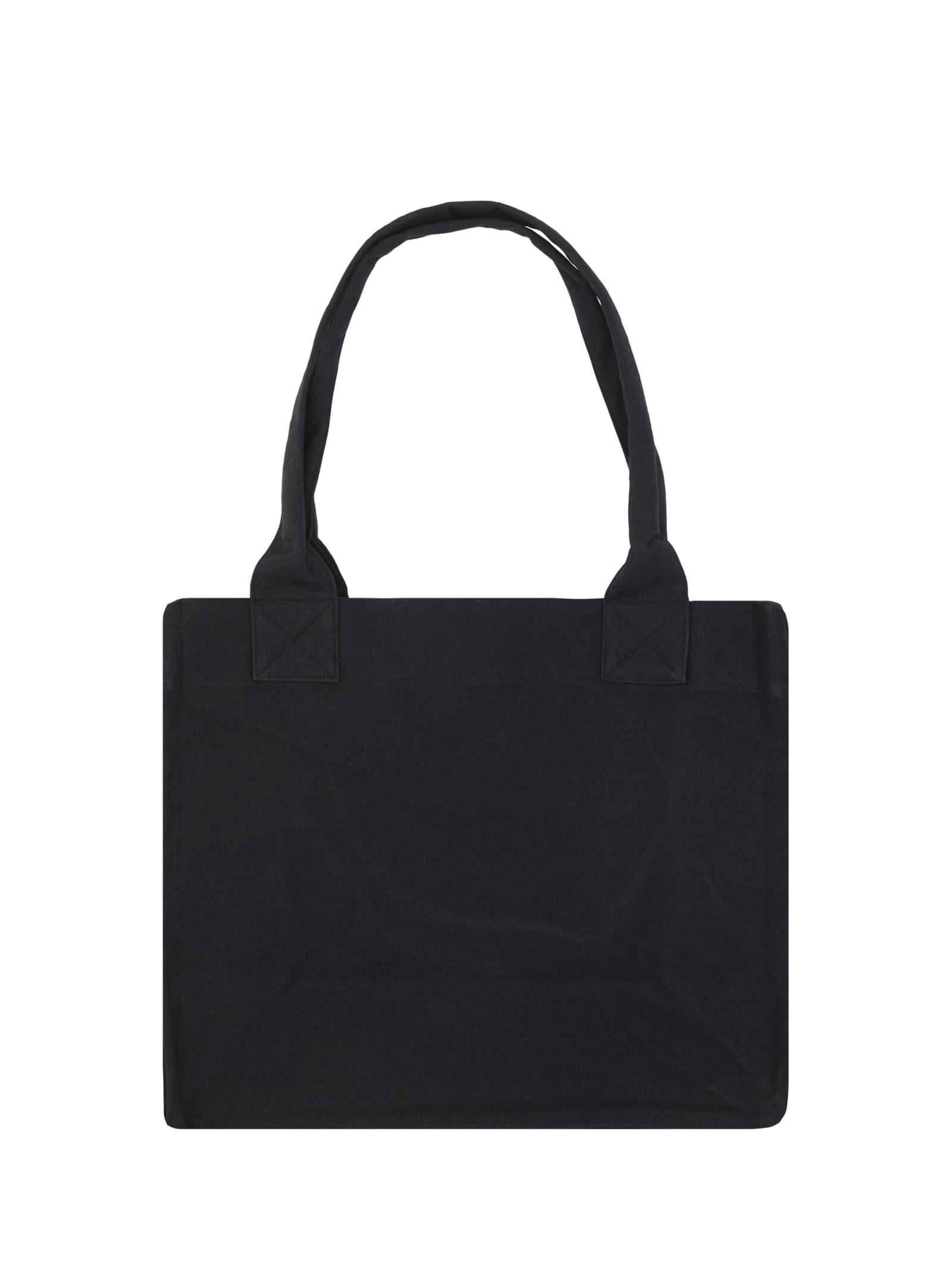 Shop Ganni Easy Shopper Handbag In Black