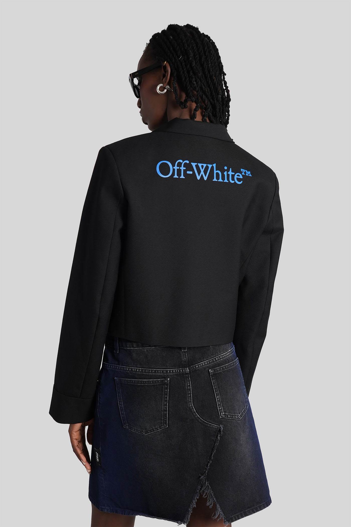 Off-white Blazer In Black Wool In Black