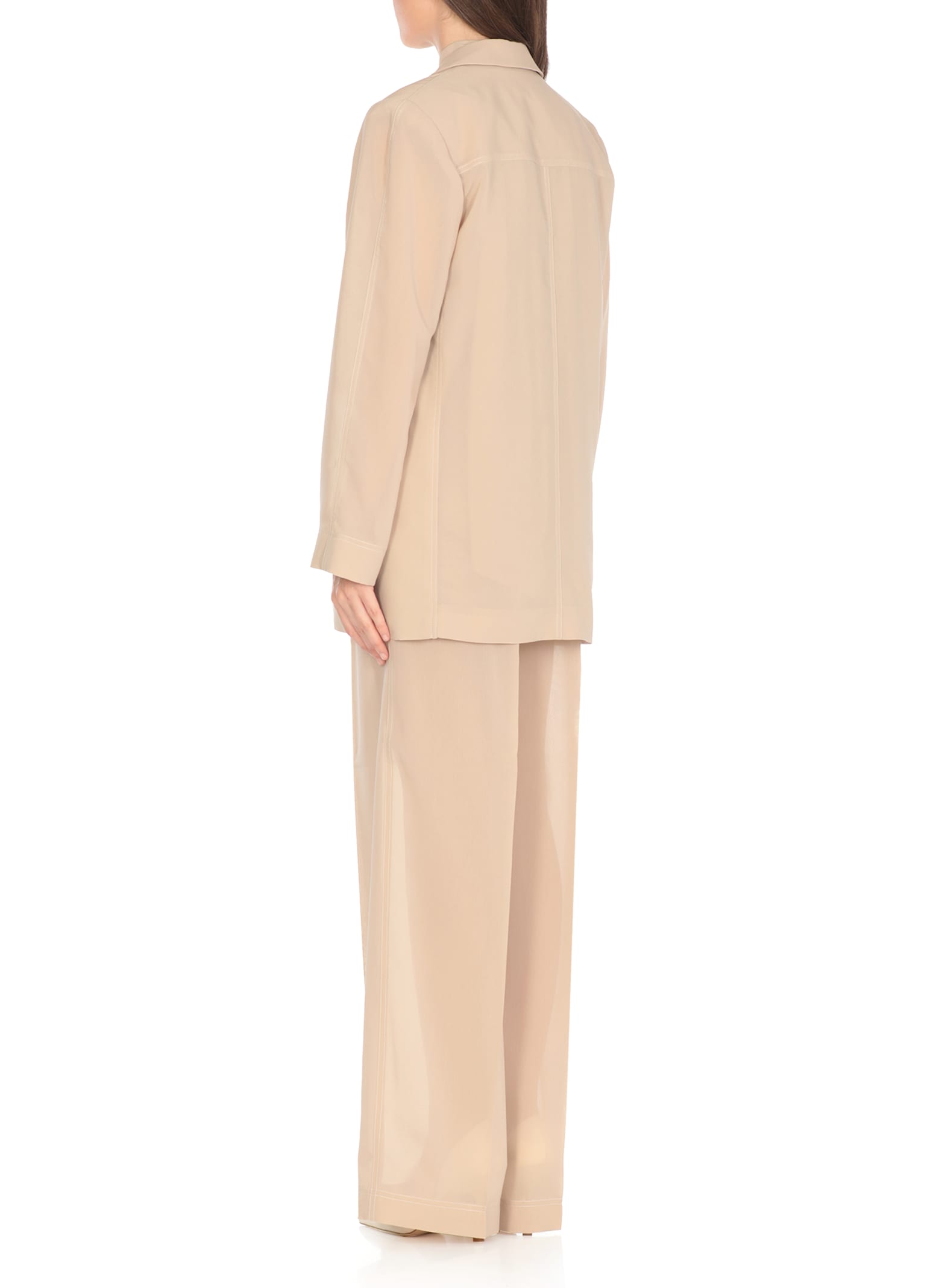 Philosophy Di Lorenzo Serafini Beige Cotton Blend Blazer In Neutral
