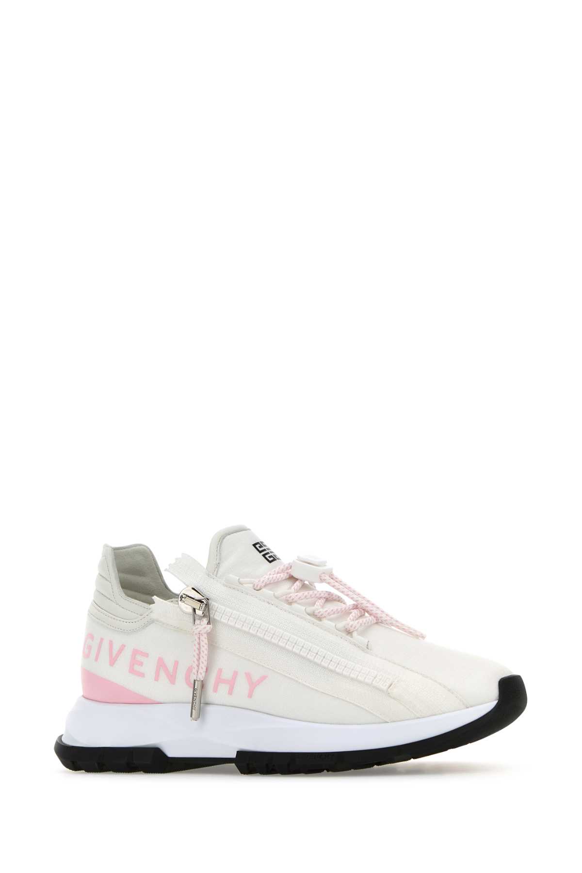 Shop Givenchy White Fabric And Leather Spectre Sneakers In Whitepink