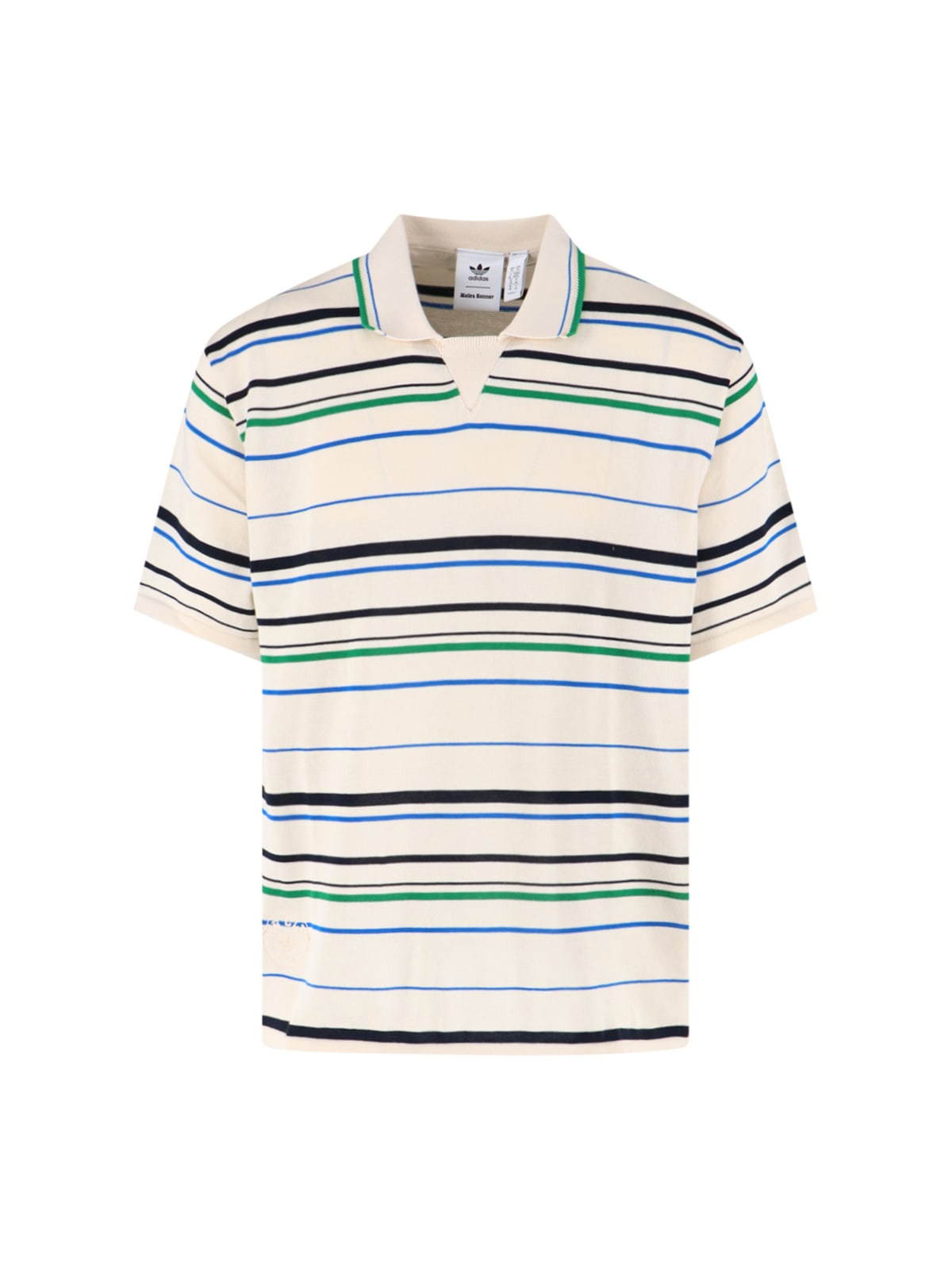 Striped Knit Polo Shirt