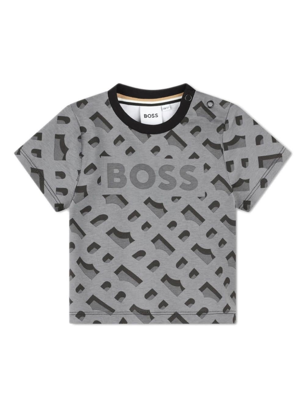 Shop Hugo Boss T-shirt With Print In Black