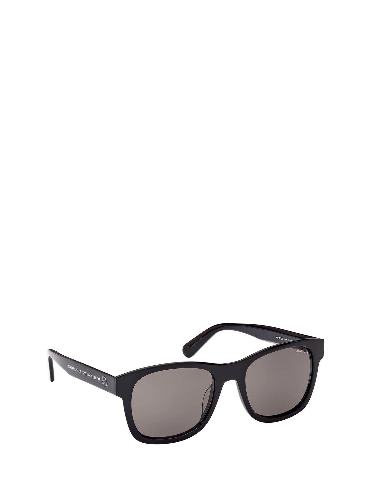 Shop Moncler Square Frame Sunglasses In 01a