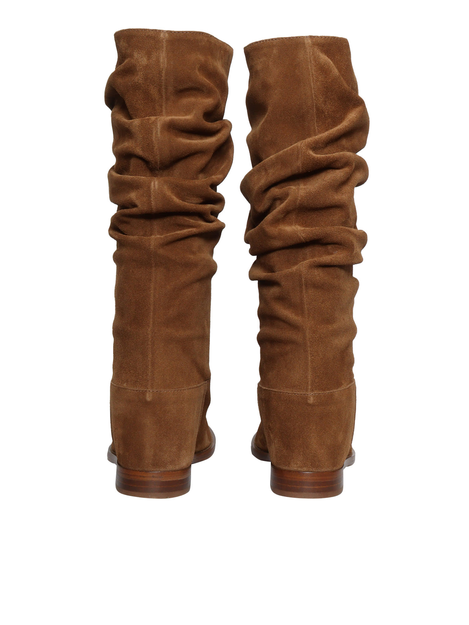 Shop Via Roma 15 Brown Curled Boot