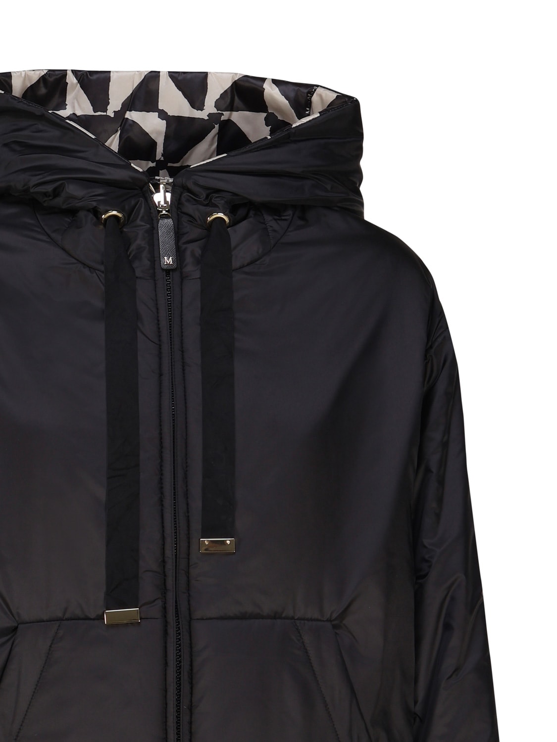 Shop Max Mara The Cube Reversible Jacket In Water-repellent Canvas In Black