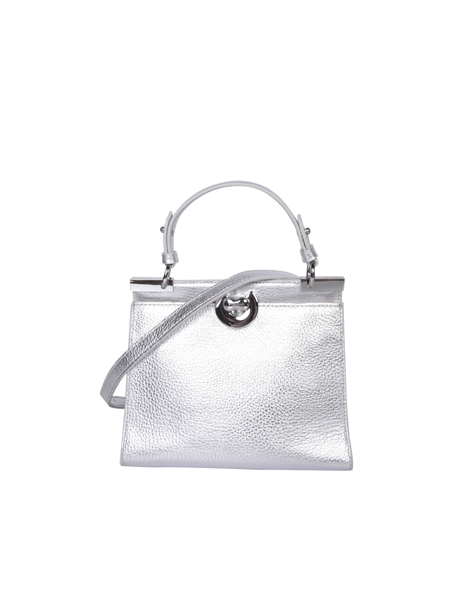 Shop Coccinelle Binxie Mini Silver Bag In Metallic