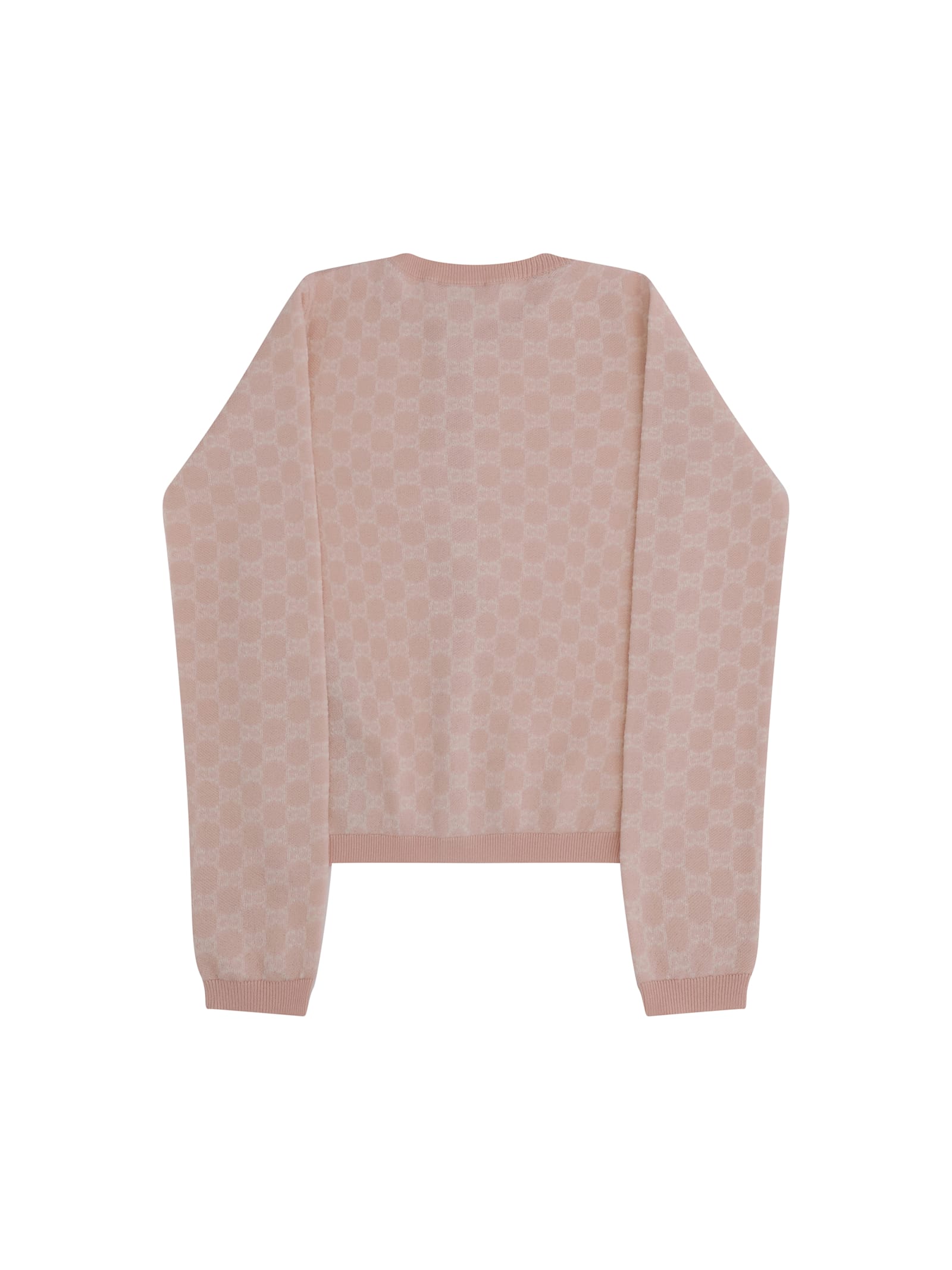 Gucci Wool Cardigan For Girl In Pink