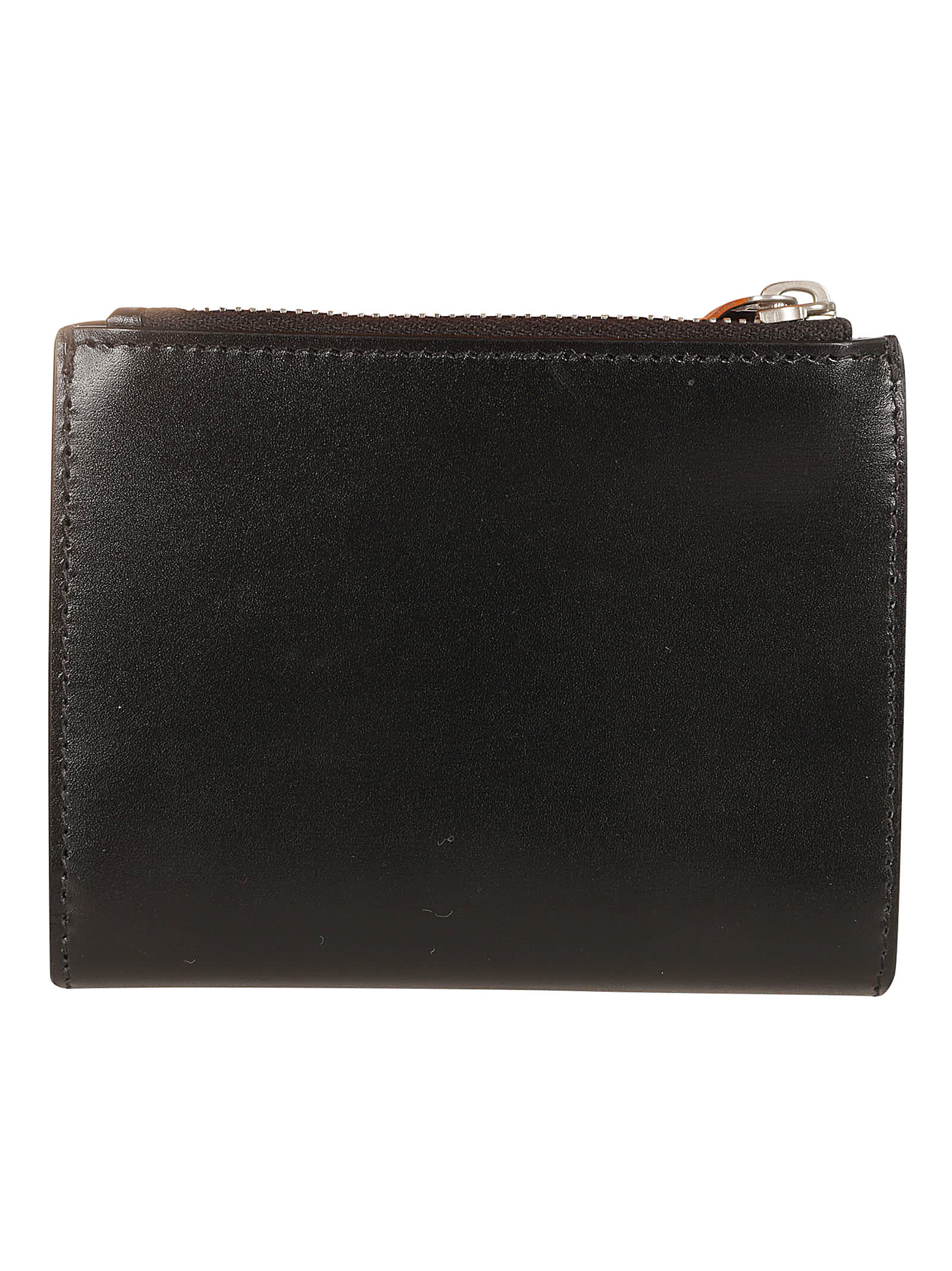 Shop Saint Laurent Initials Logo Zip Card Holder In Black