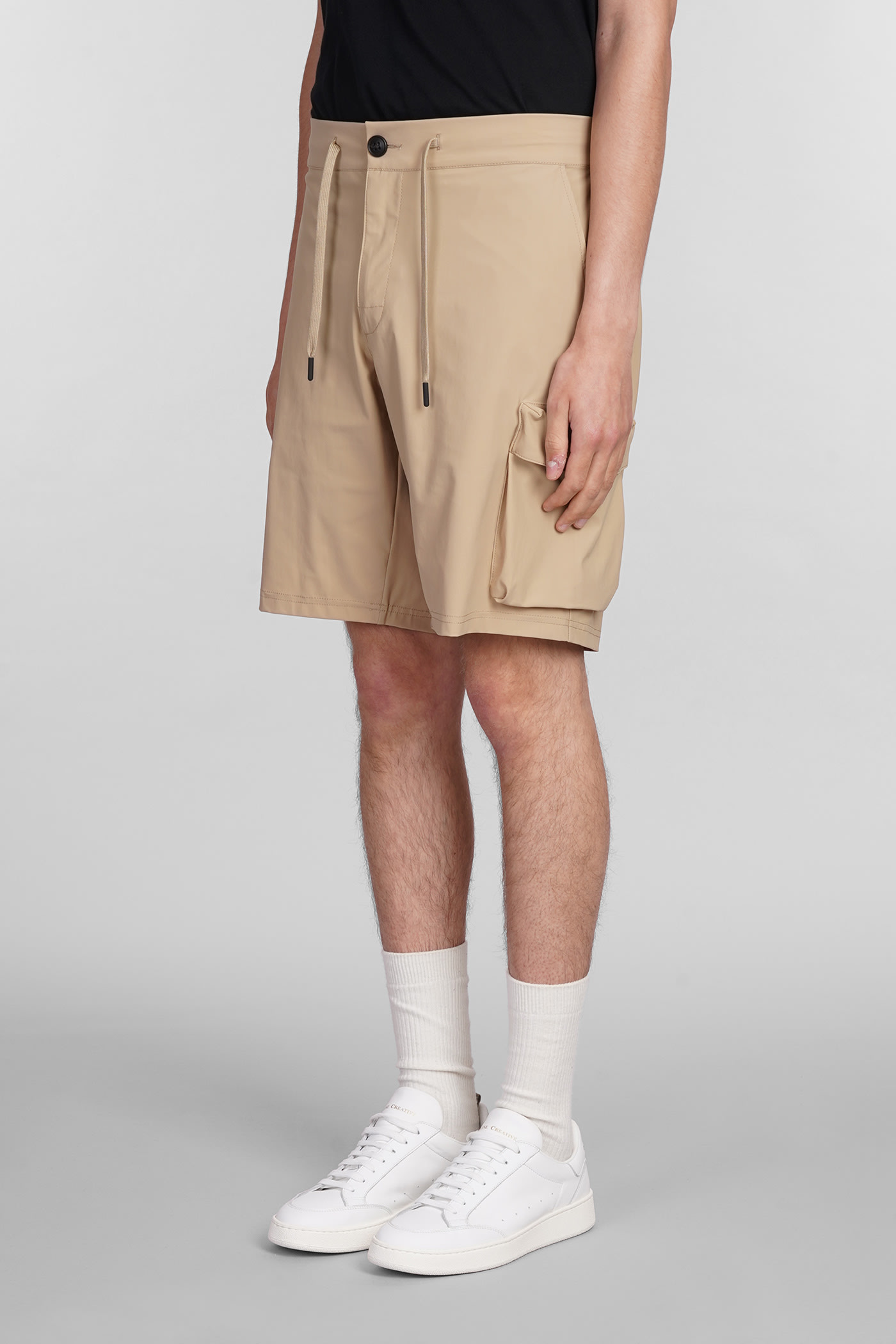 Shop Mc2 Saint Barth Deck Shorts In Beige Polyamide