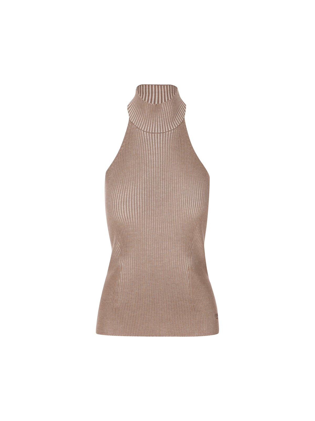 High-neck Knitted Top
