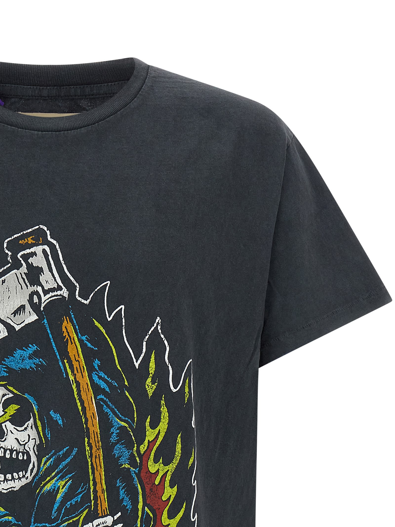 Gallery Dept. Mens Vintage Black Big Reaper Graphic Cotton-jersey T-shirt Xl In Animal Print