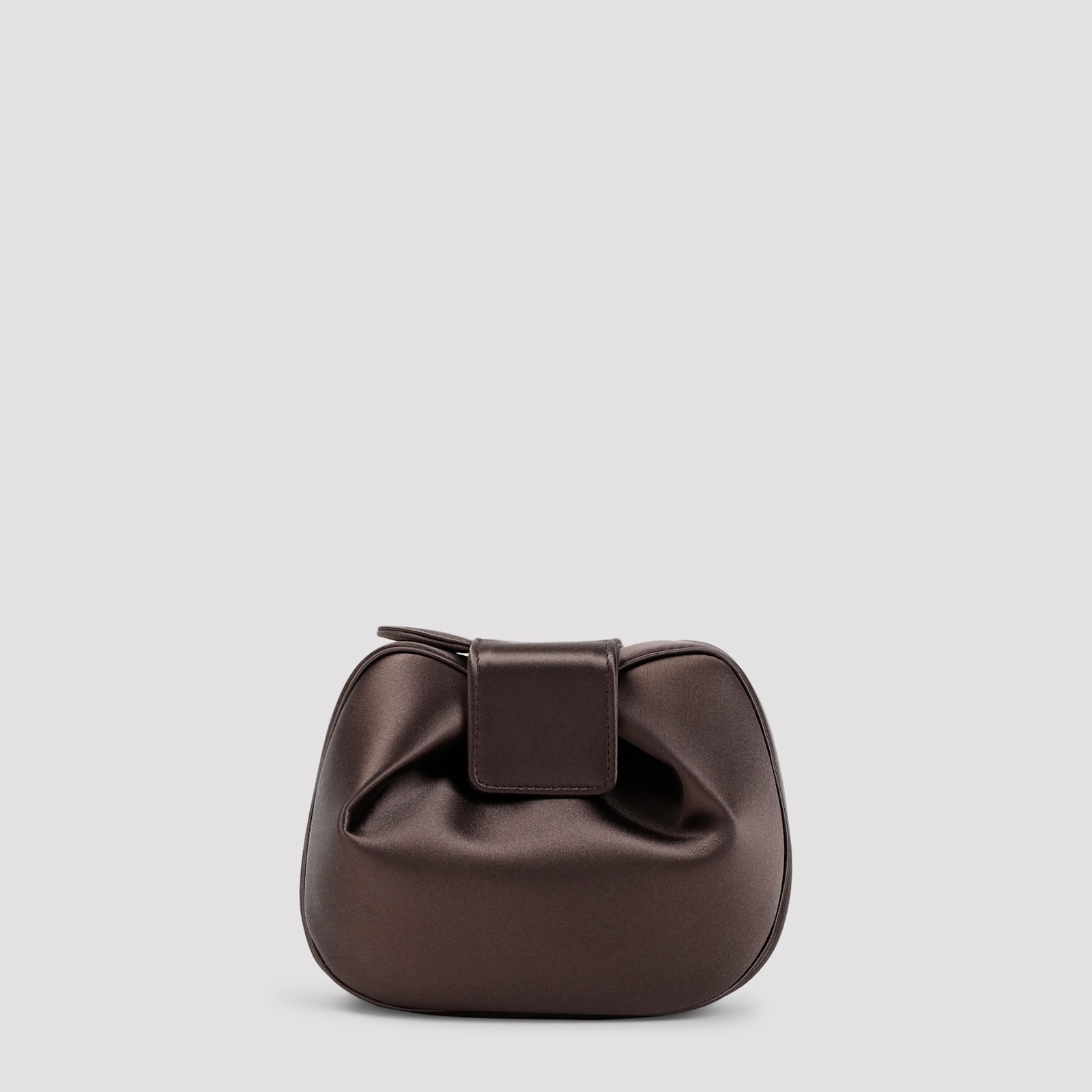 Shop Gabriela Hearst Soft Demi Clutch In Cho Chocolate