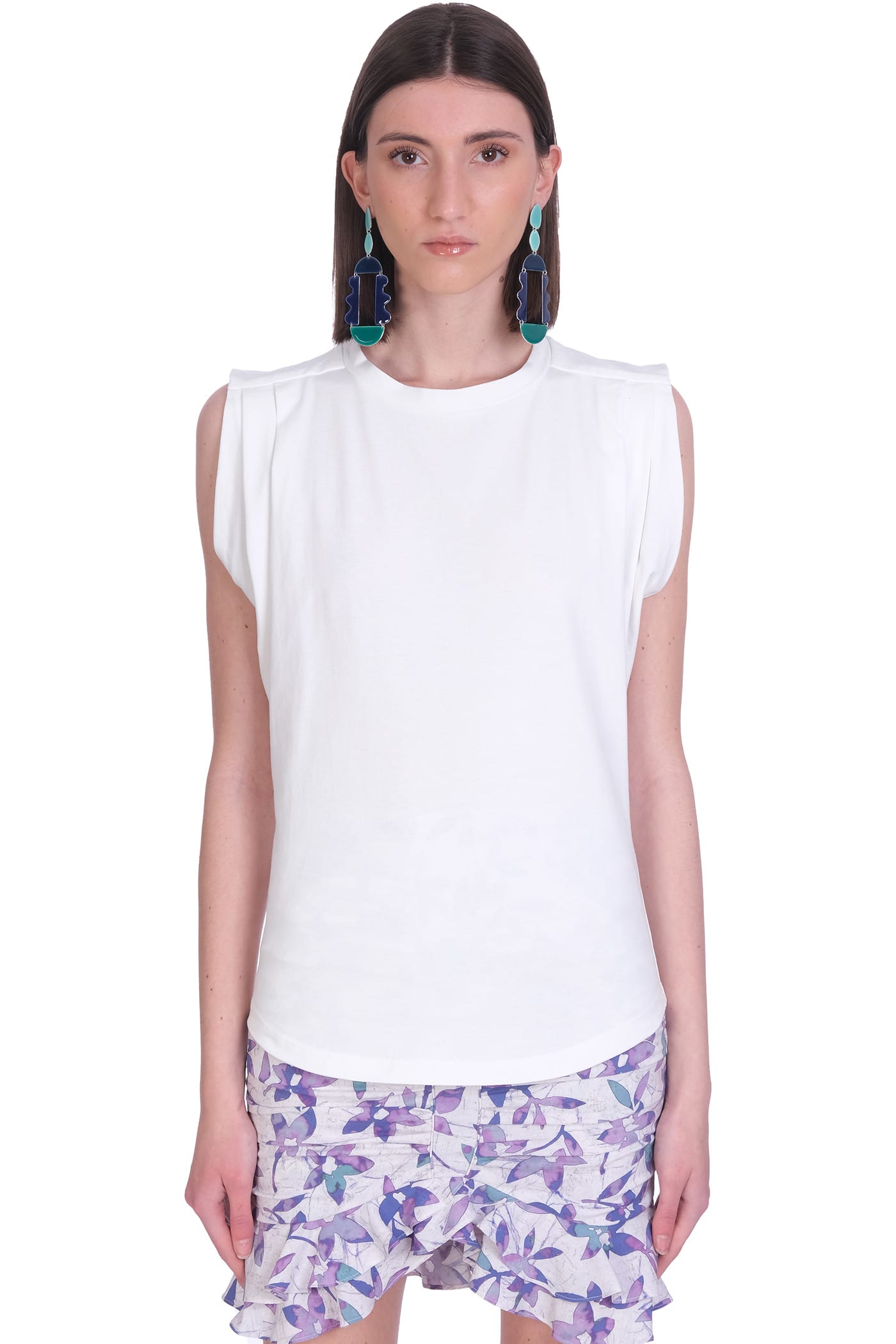 Isabel Marant Zutti T-shirt In White Cotton