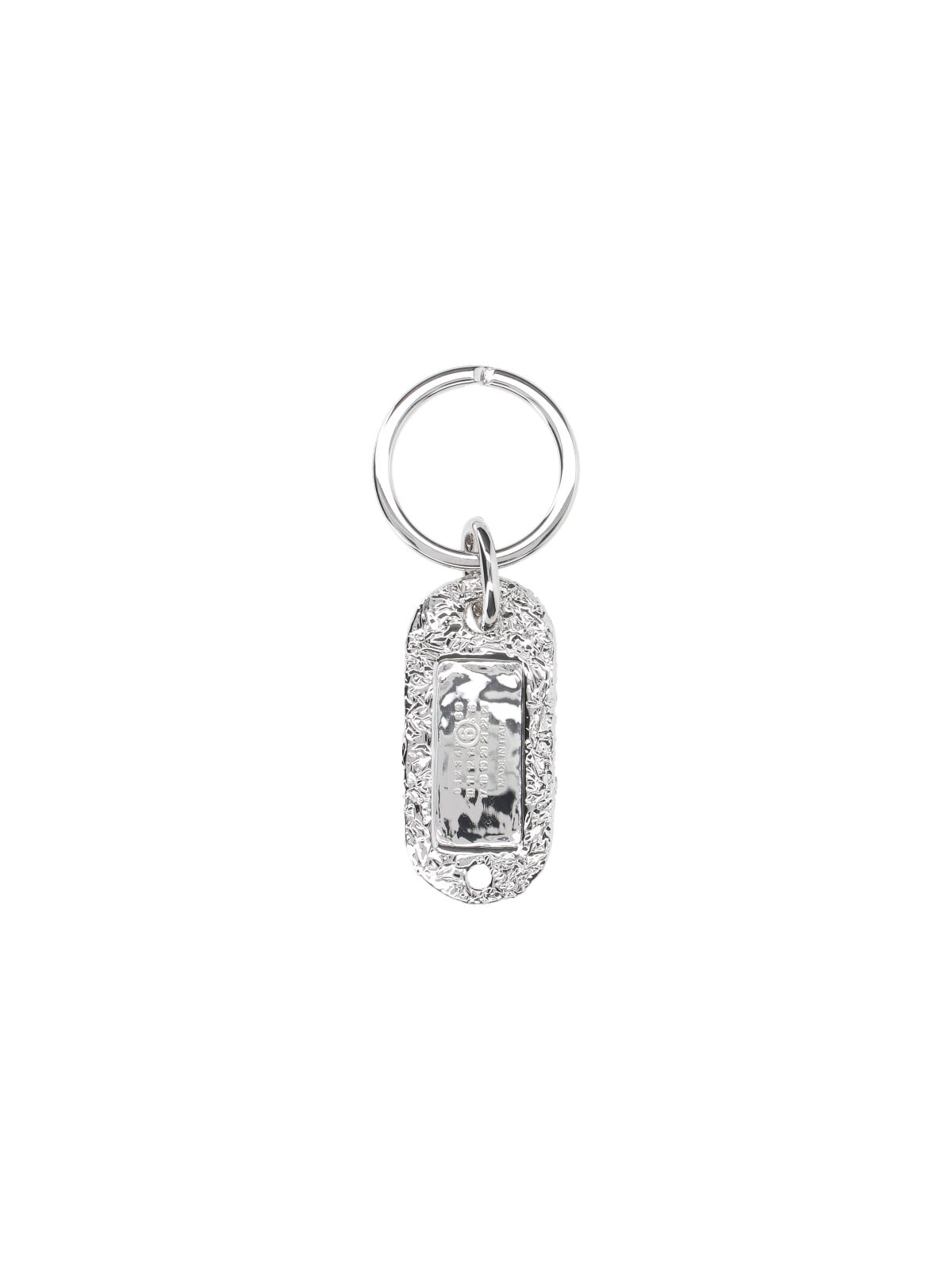 Mm6 Maison Margiela Foil Keyring In Silver