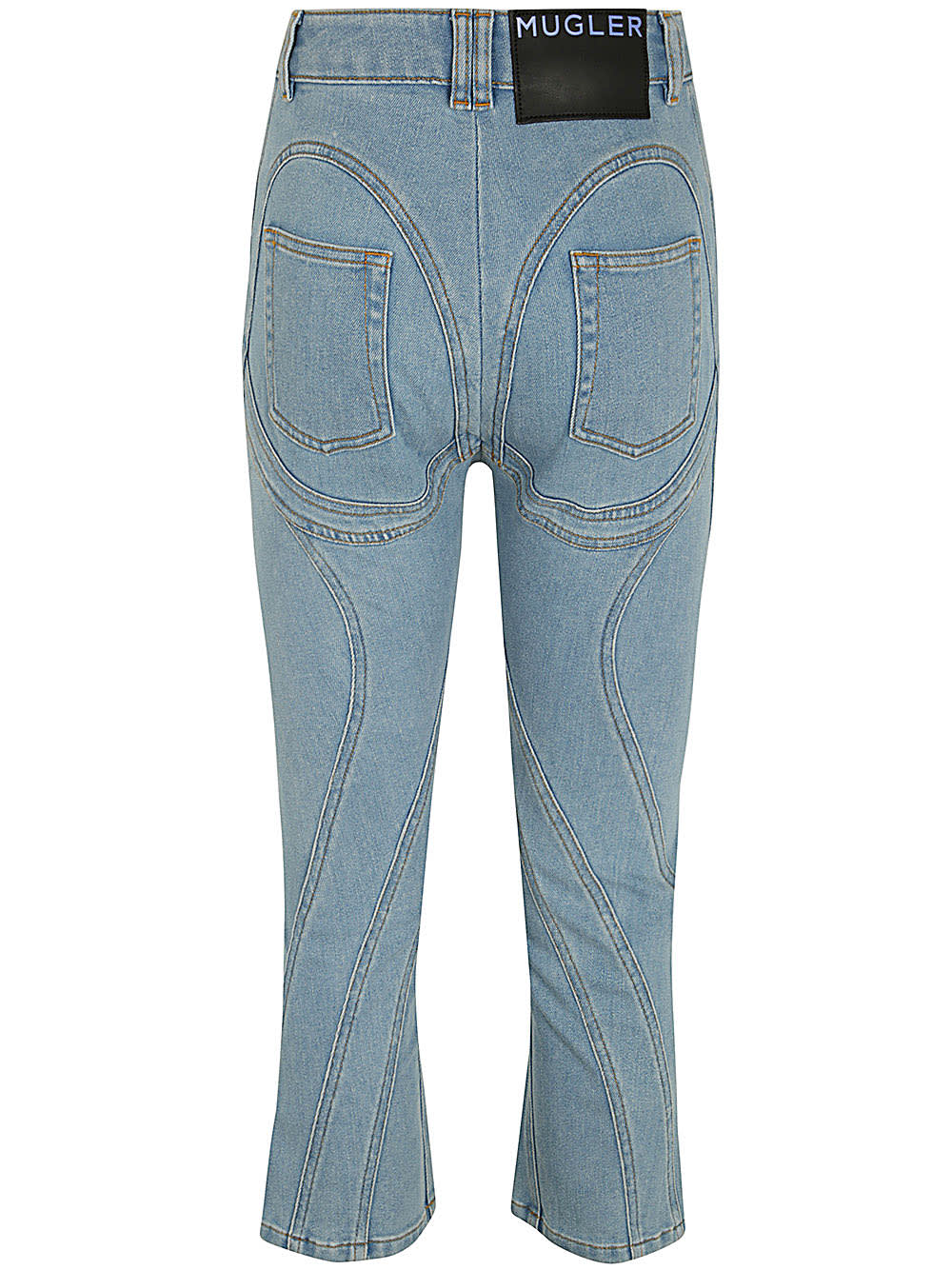 Shop Mugler Pa0426 Jeans In Light Blue