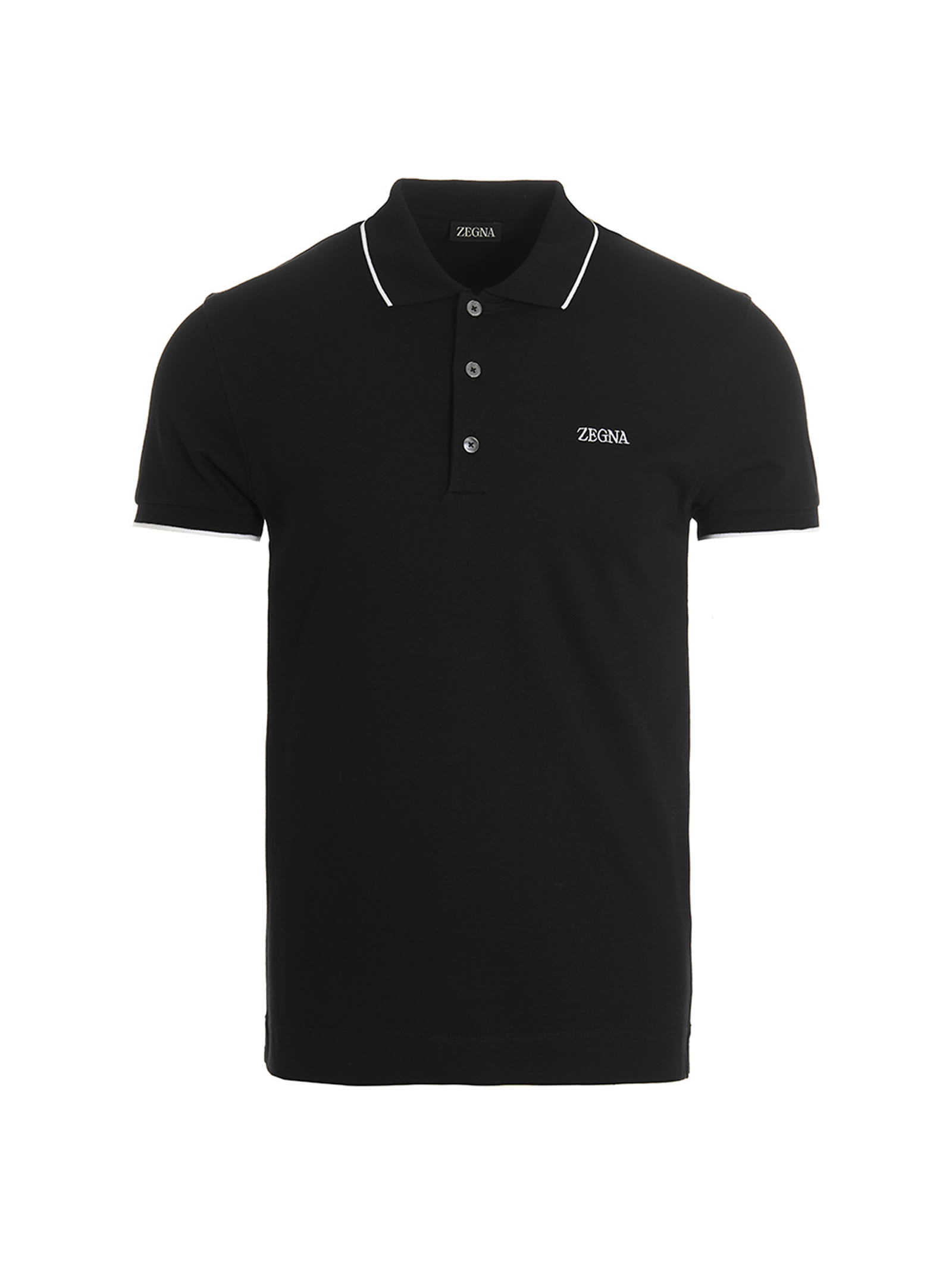 Ermenegildo Zegna Embroidered Logo Polo Shirt