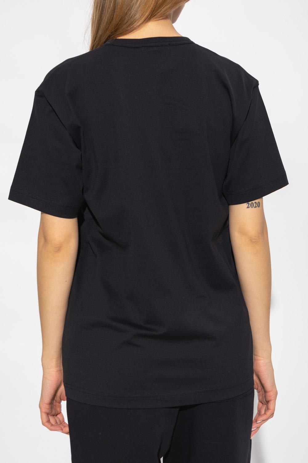 Shop Acne Studios T-shirt With Logo In 900 Black