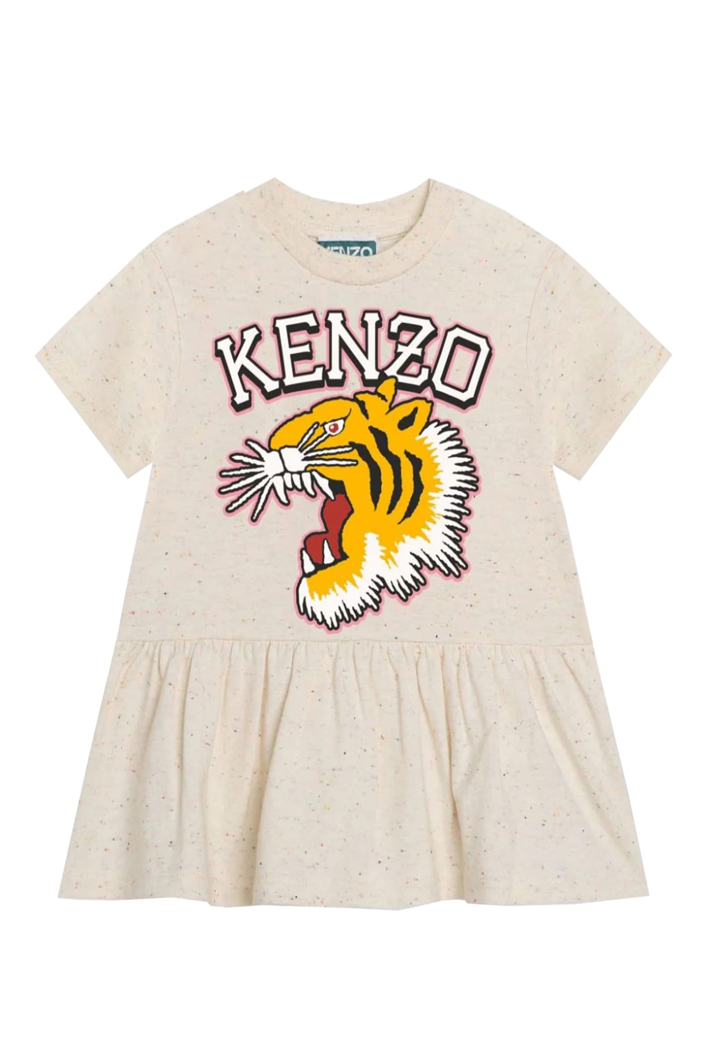 Shop Kenzo Dress With Print In Avorio