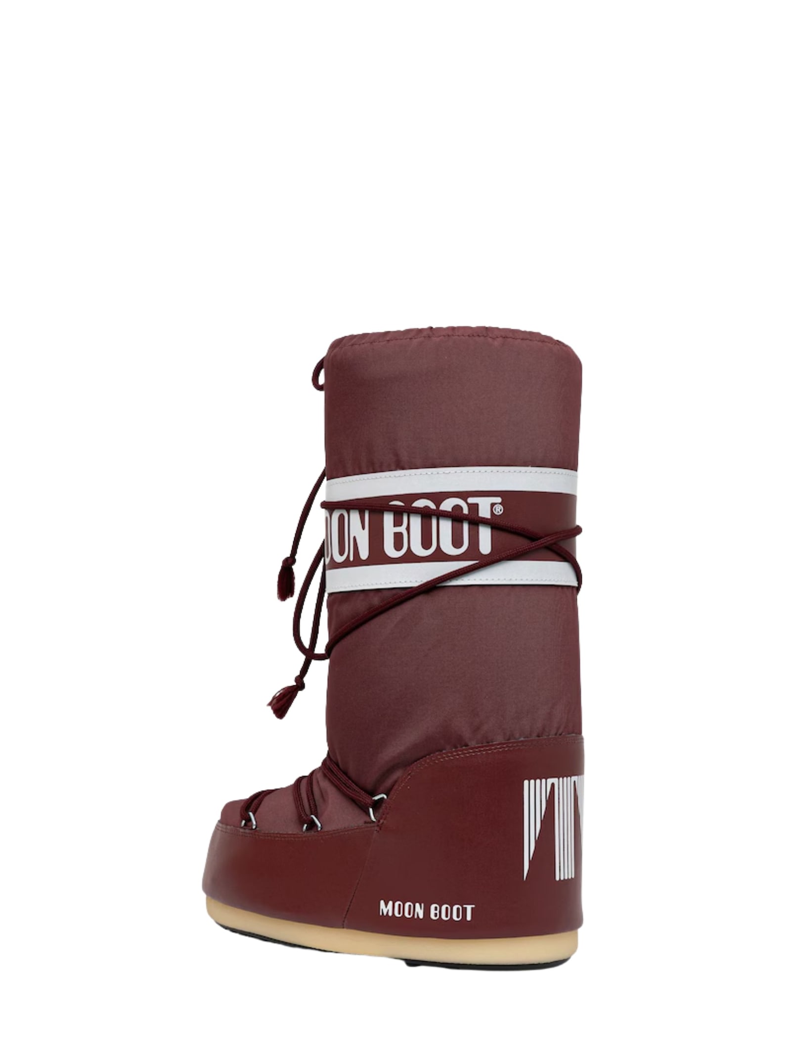 Moon Boot Burgundy Nylon And Synthetic Leather Icon Boots In Brown