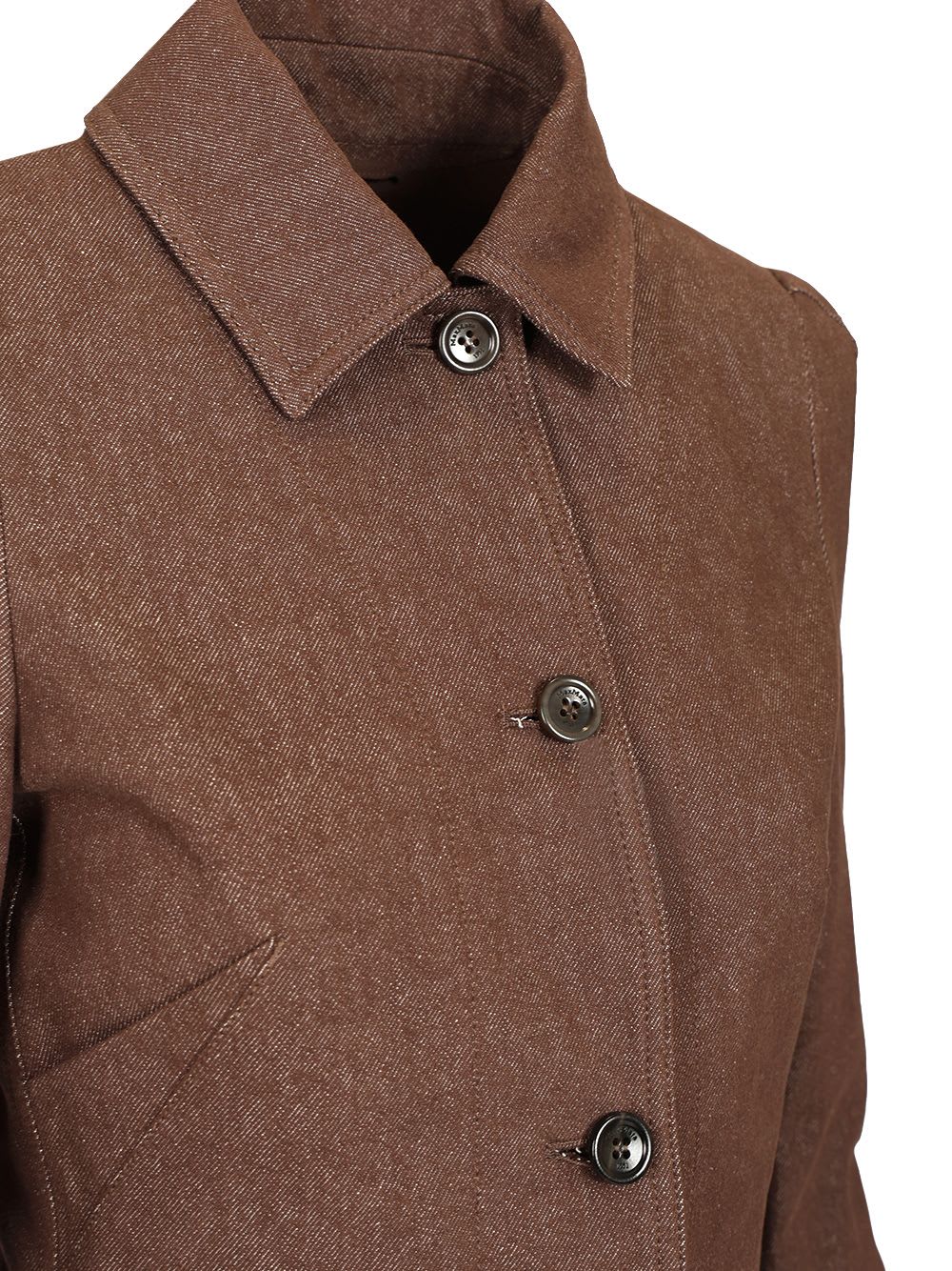 Max Mara "carp" Jacket Cotton In Brown