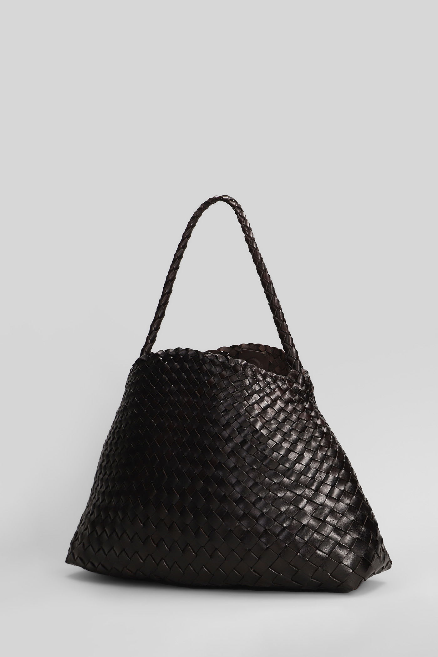Dragon Diffusion Santa Maria Mini Hand Bag In Brown Leather In Black