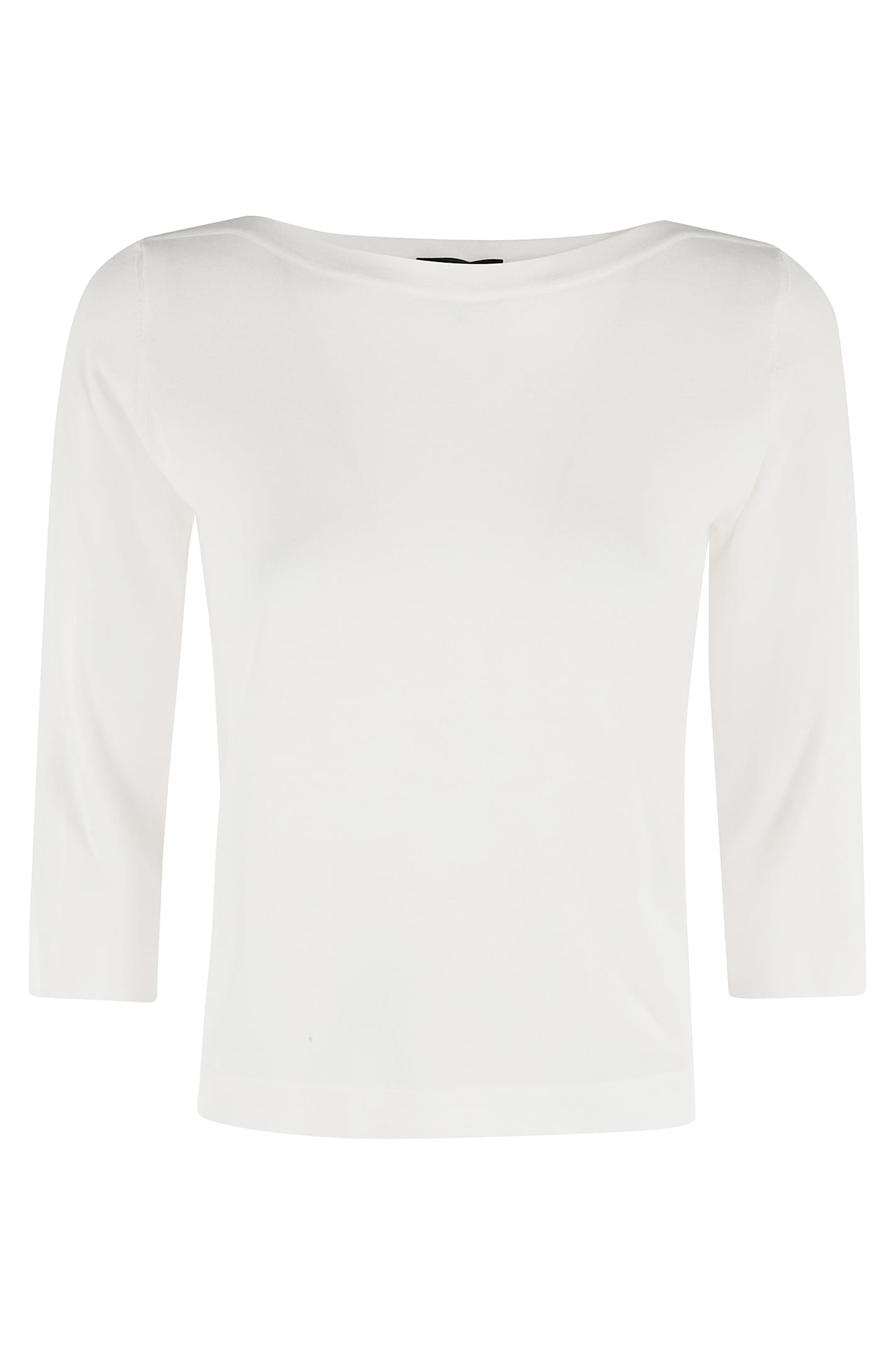 Roberto Collina Solid Color Lightweight Top With Boat Neckline